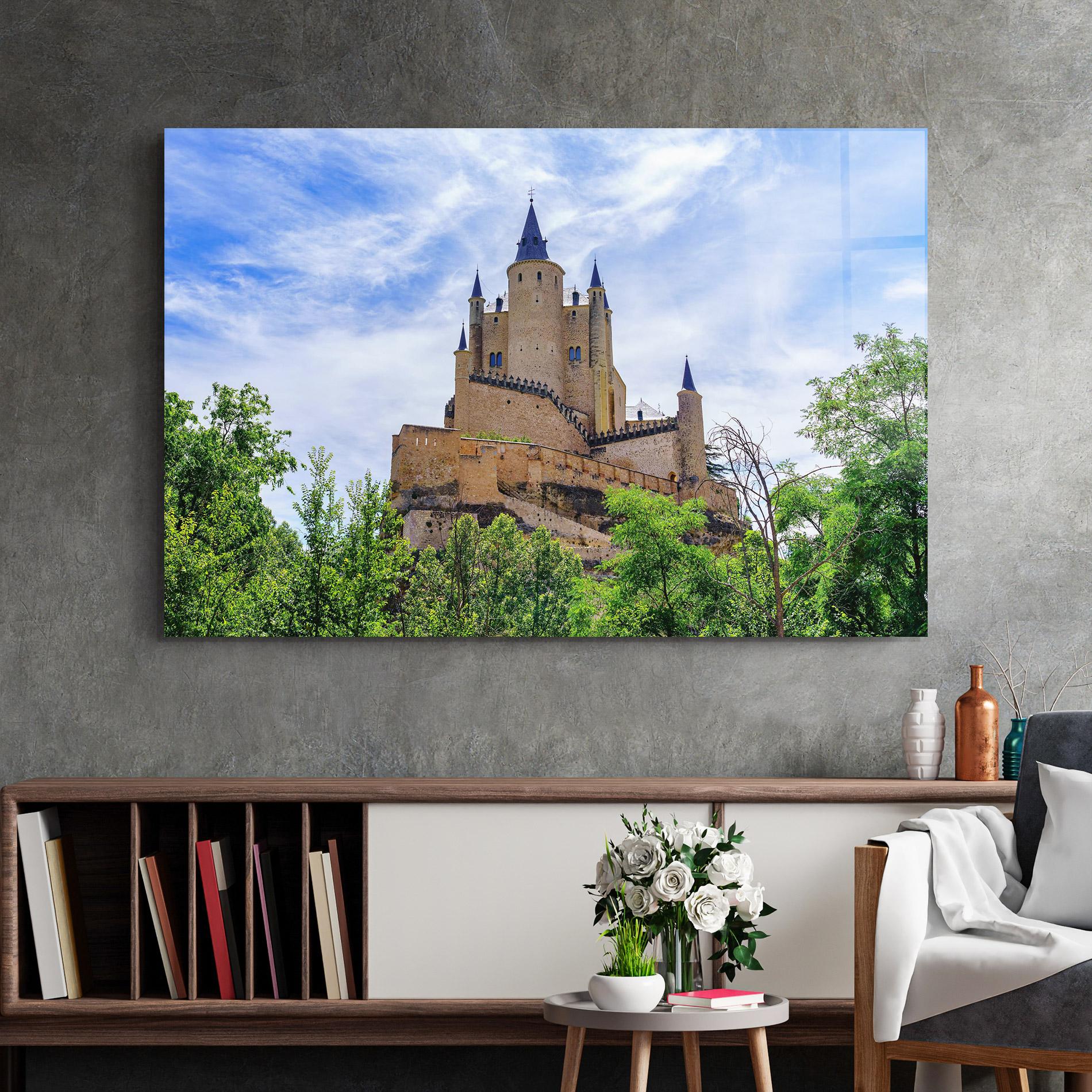Glasbild Castle Alcazar mockup 2