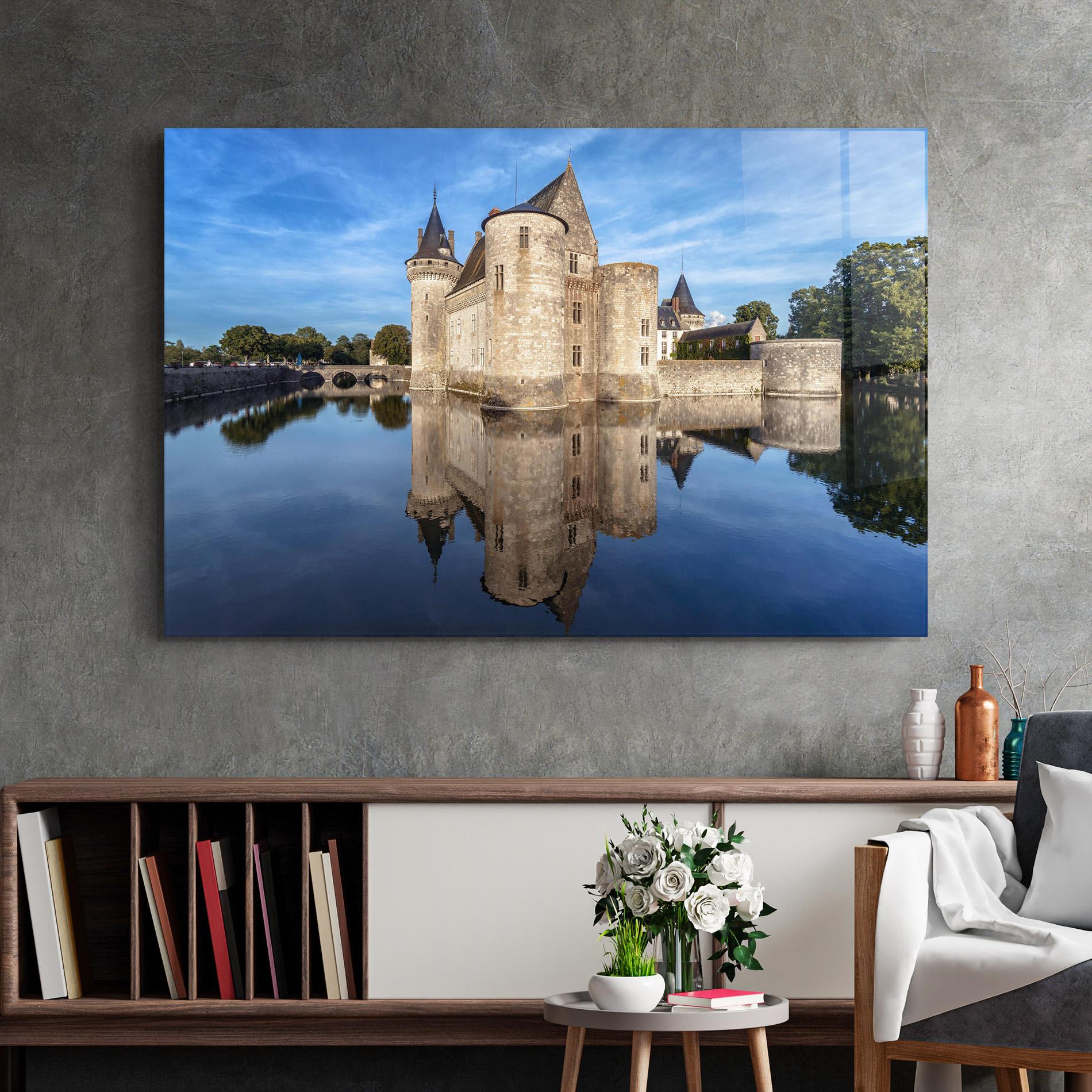 Glasbild Castle Chateau De Sullysurloire mockup 2