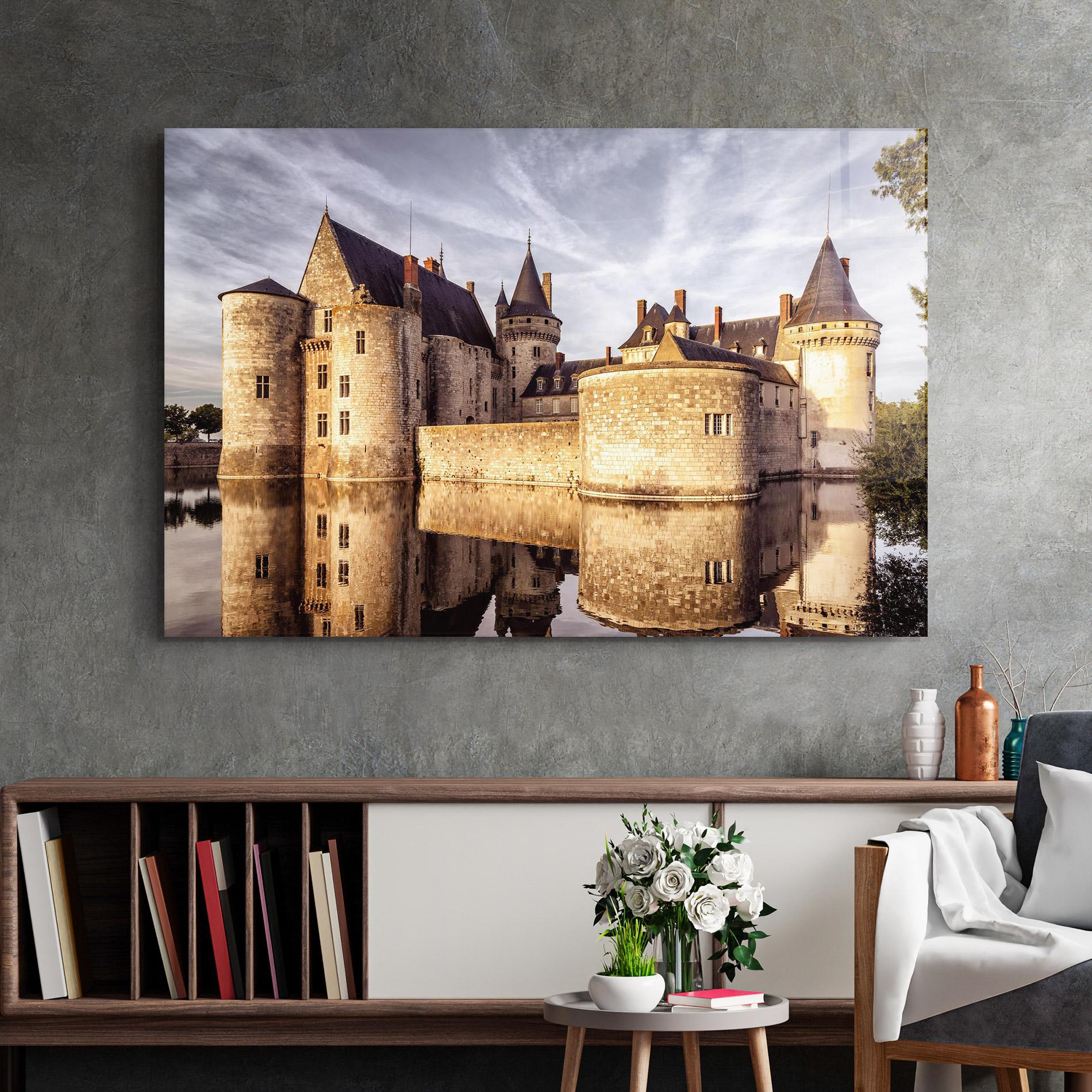 Glasbild Chateau Castle mockup 2