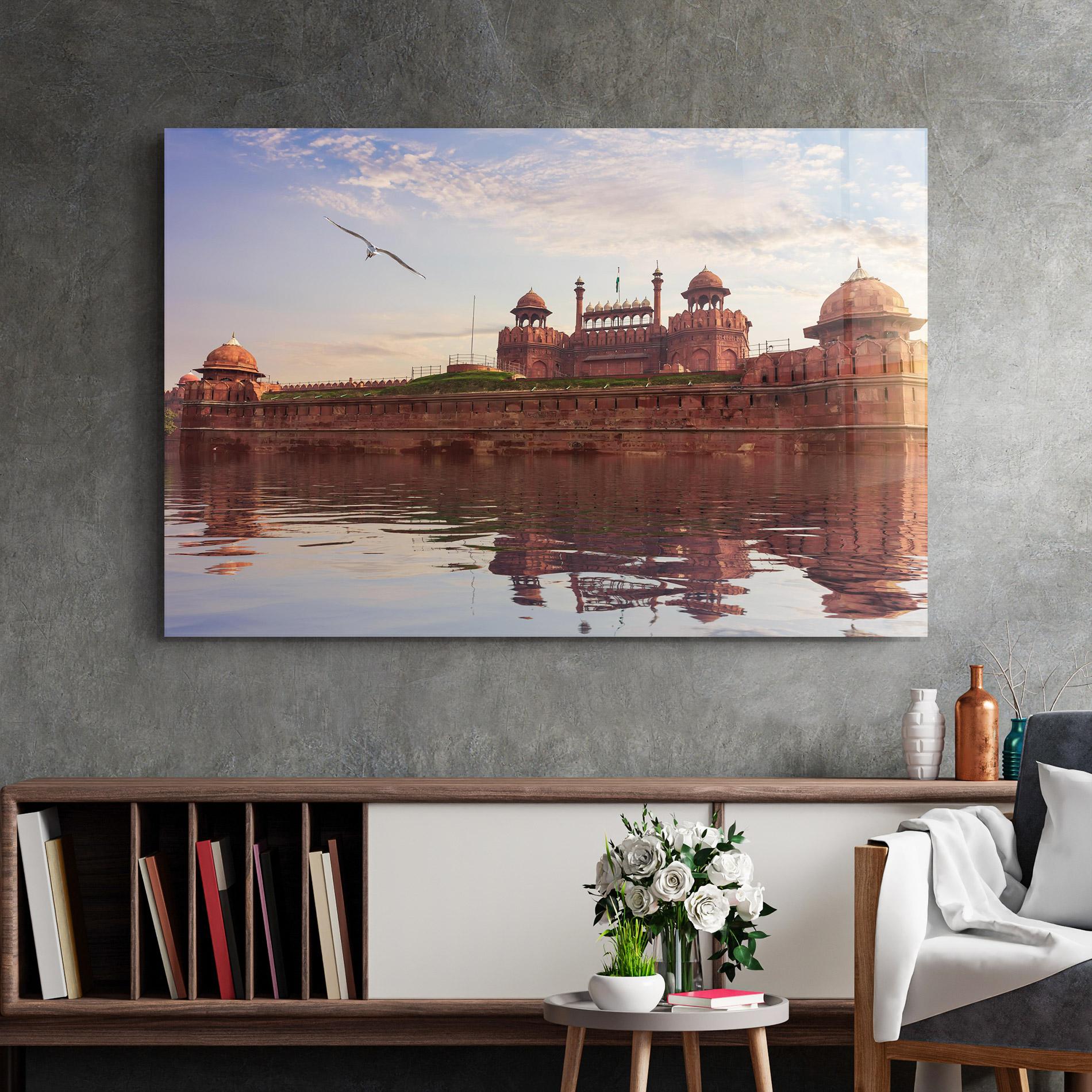 Glasbild Delhi India mockup 2