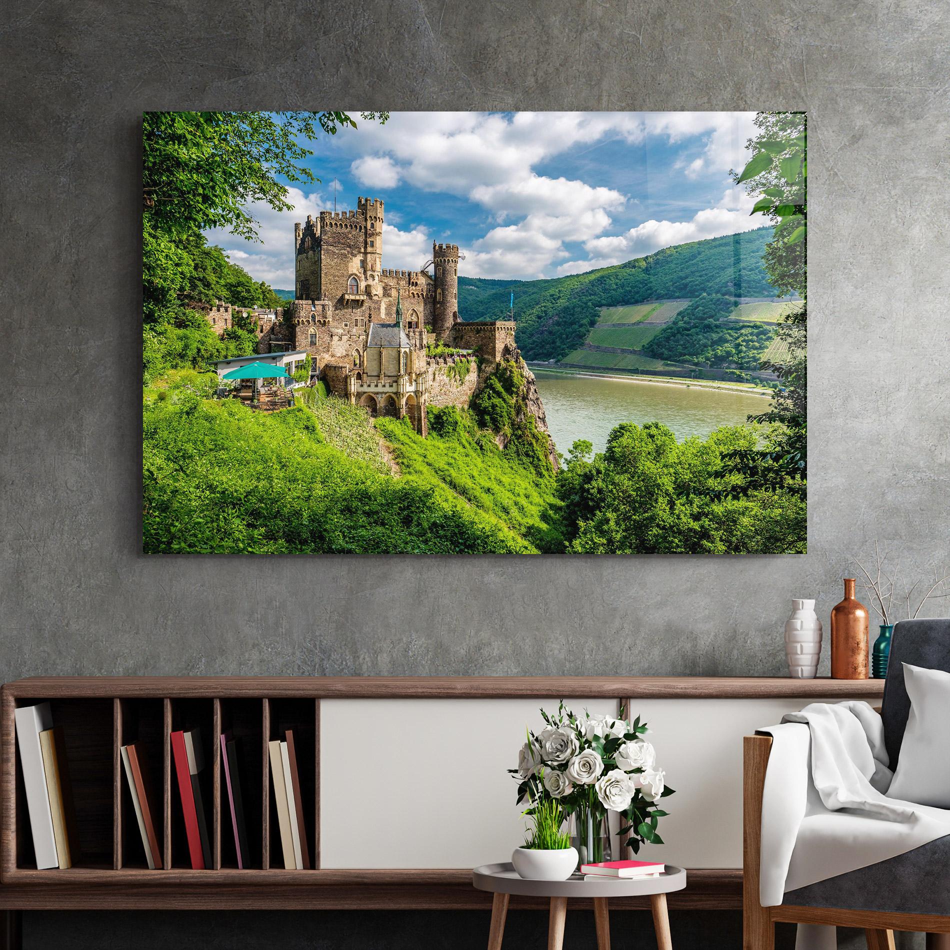 Glasbild Rheinstein Castle Germany mockup 2