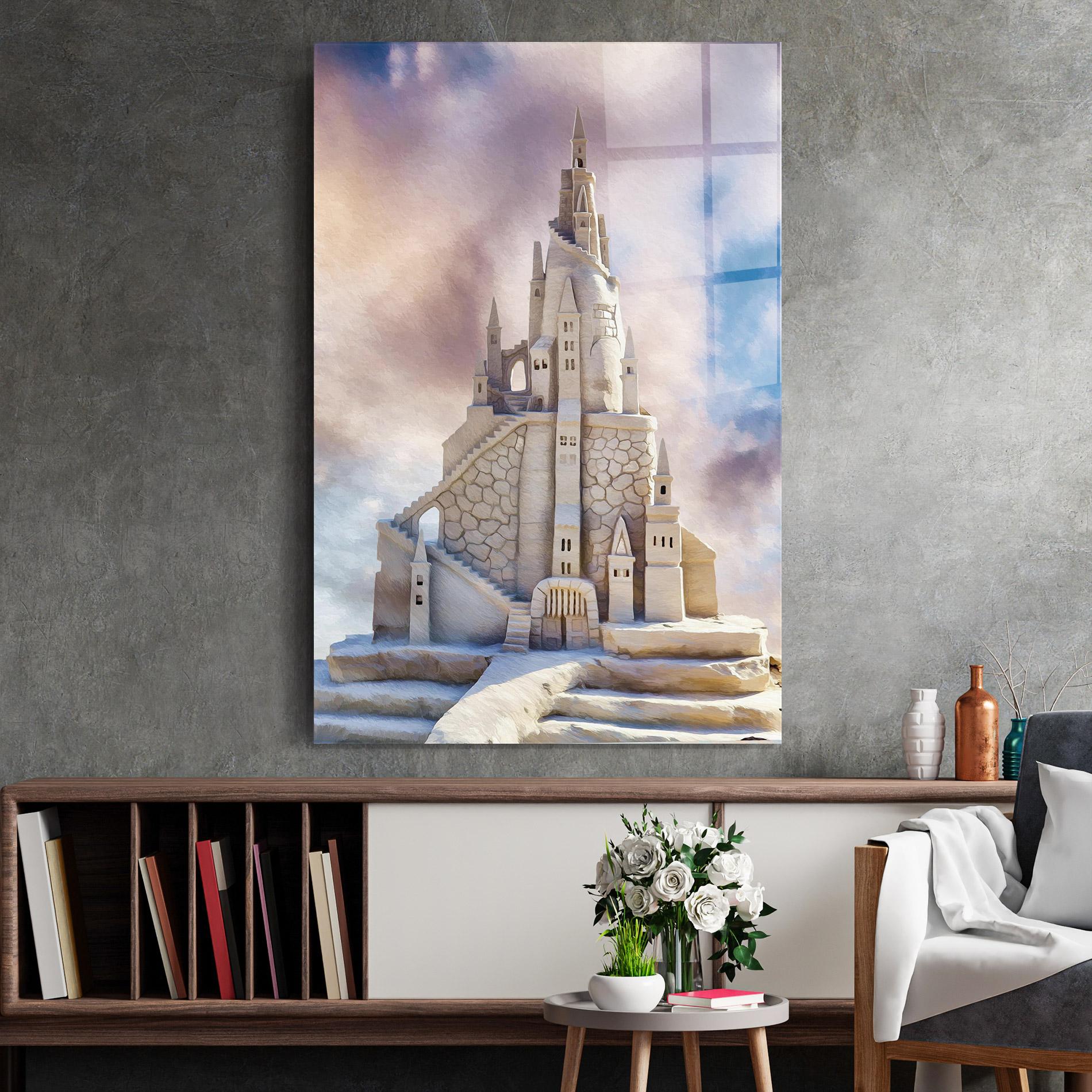 Glasbild Cream Castle mockup 2