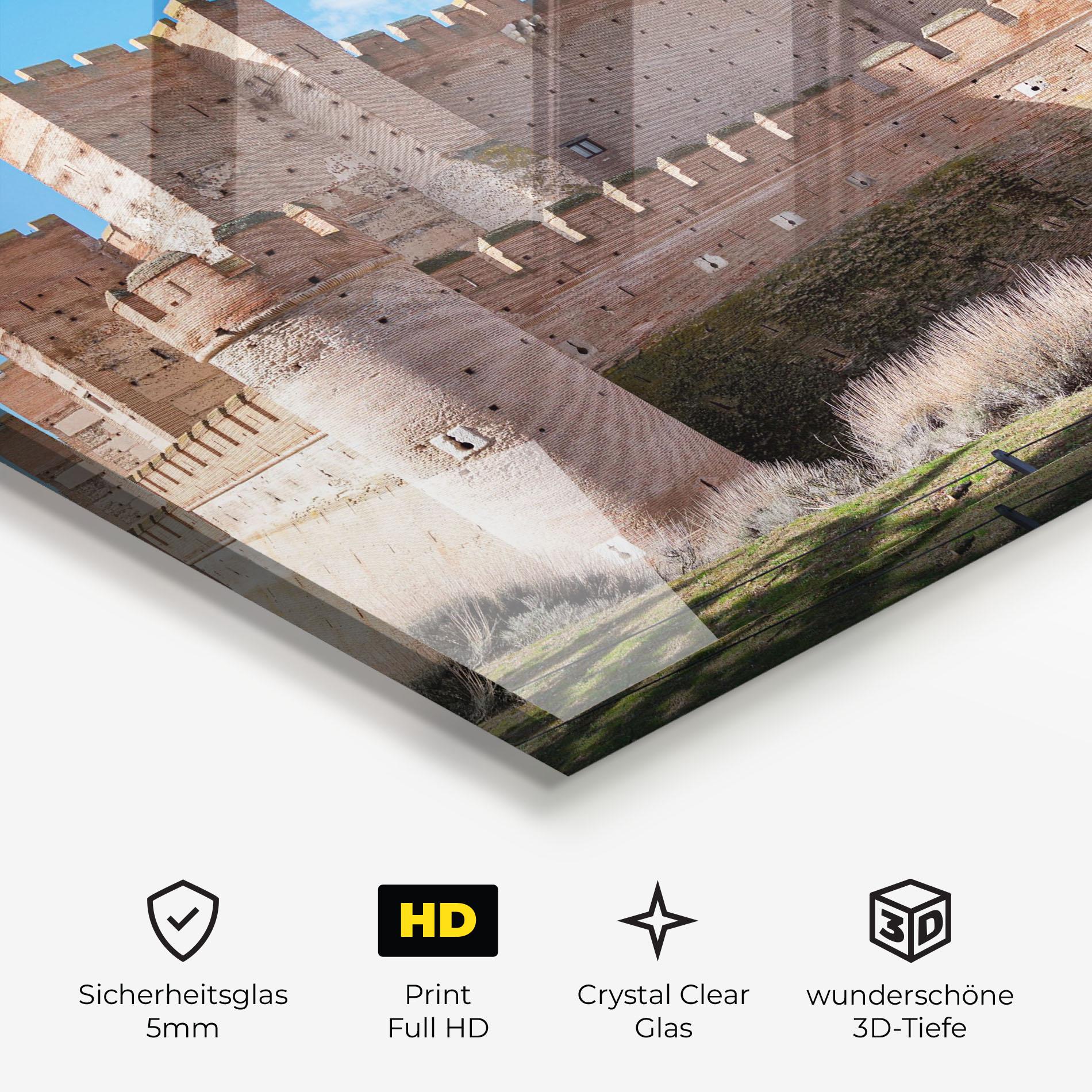 Glasbild Castle La Mota mockup 3