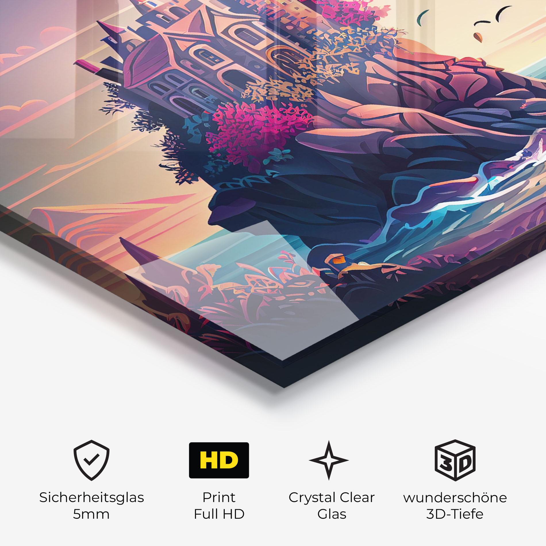 Glasbild Cliff Castle mockup 3