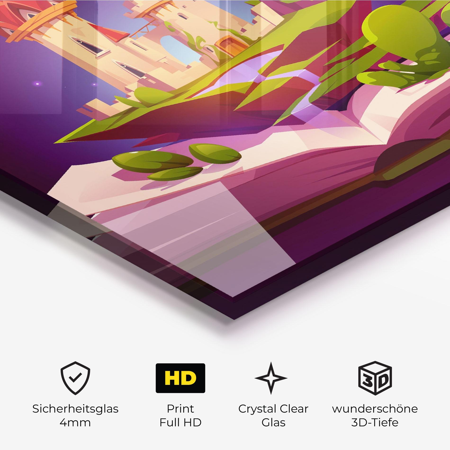 Glasbild Book Castle mockup 3