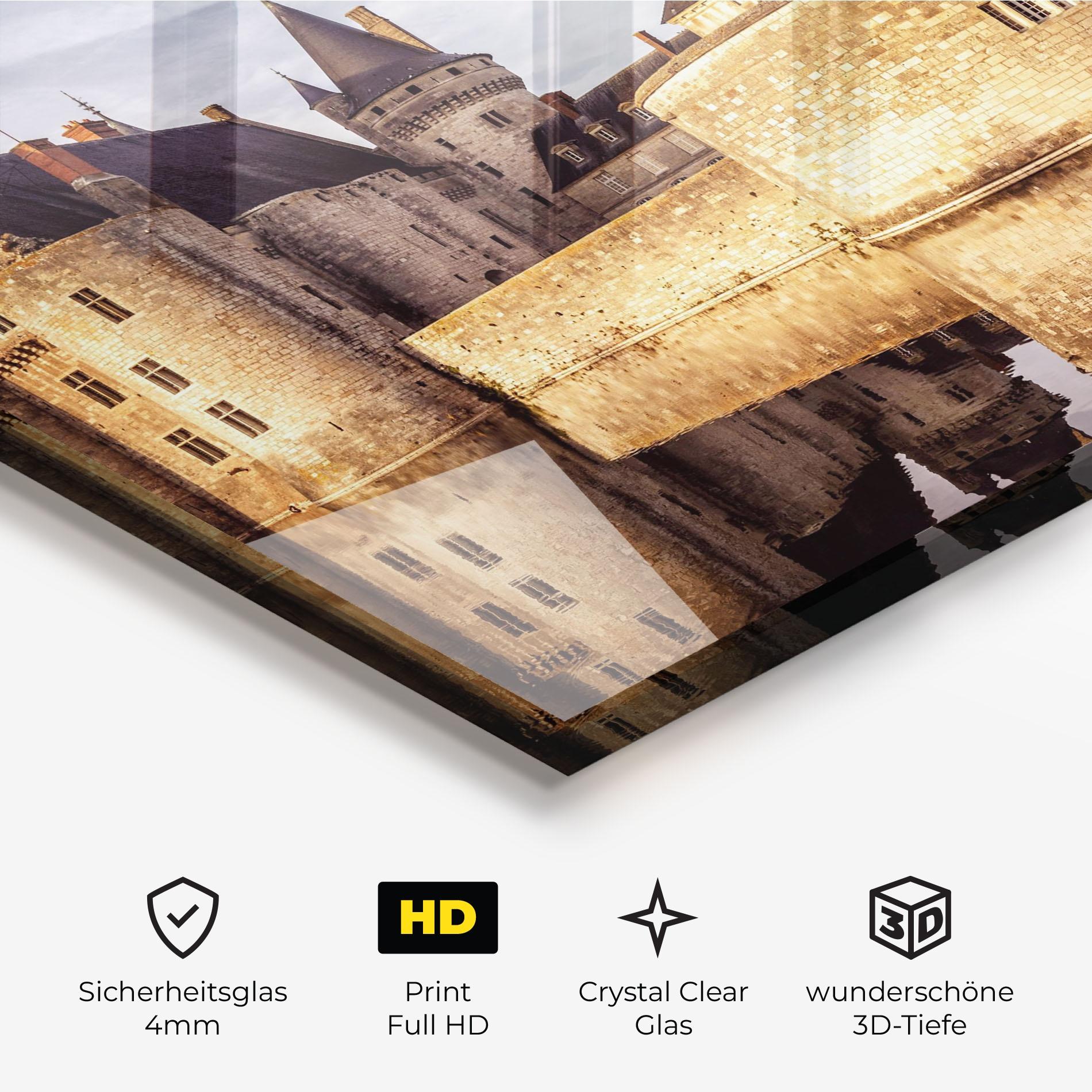 Glasbild Chateau Castle mockup 3