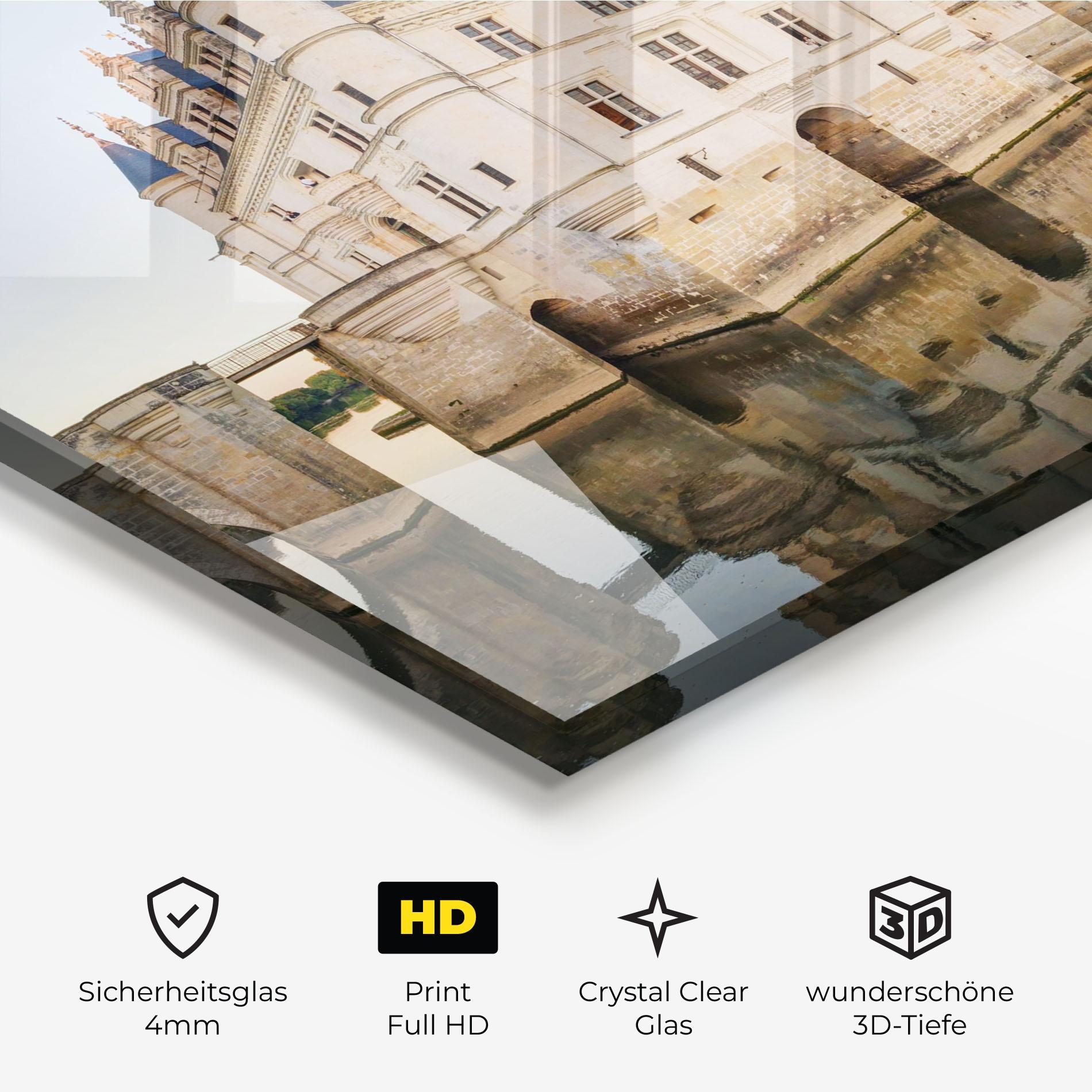 Glasbild Chateau France mockup 3