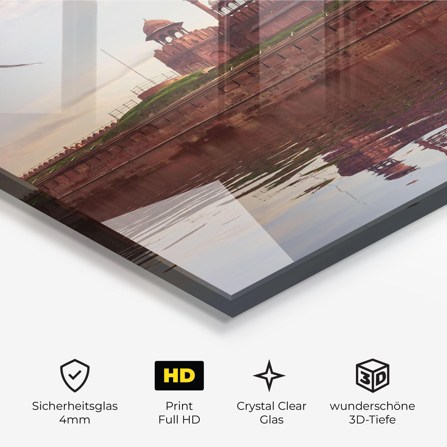 Glasbild Delhi India mockup 3