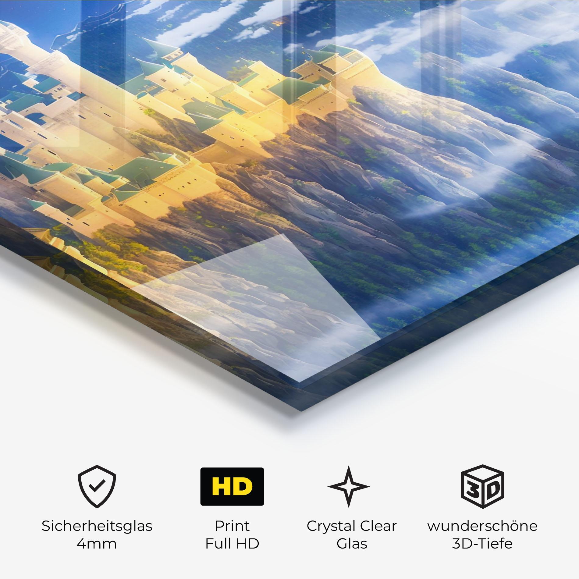 Glasbild Fairytale Castle mockup 3