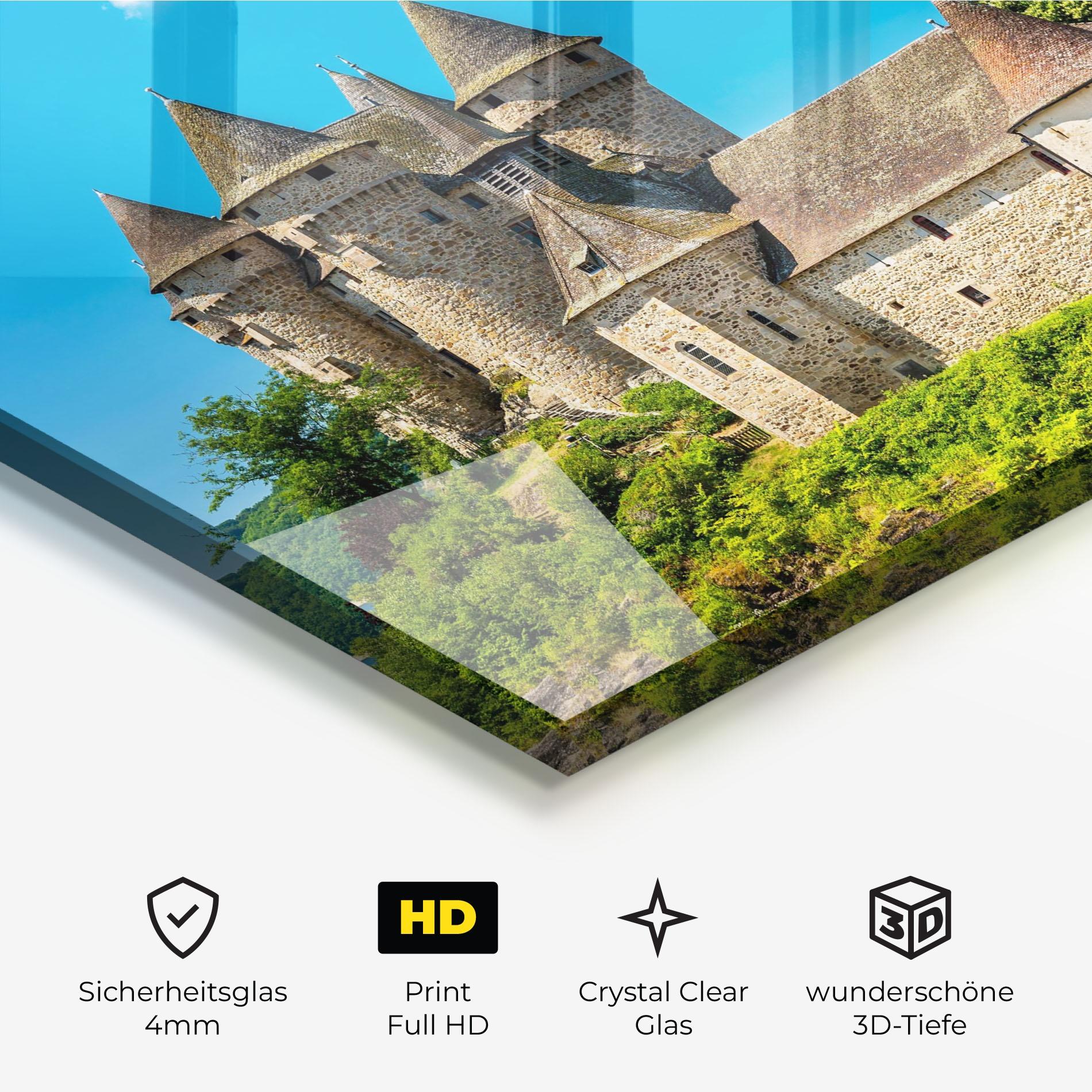 Glasbild Medieval Castle France mockup 3