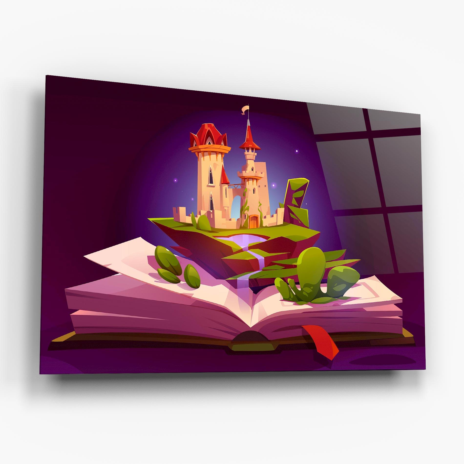 Glasbild Book Castle mockup 6
