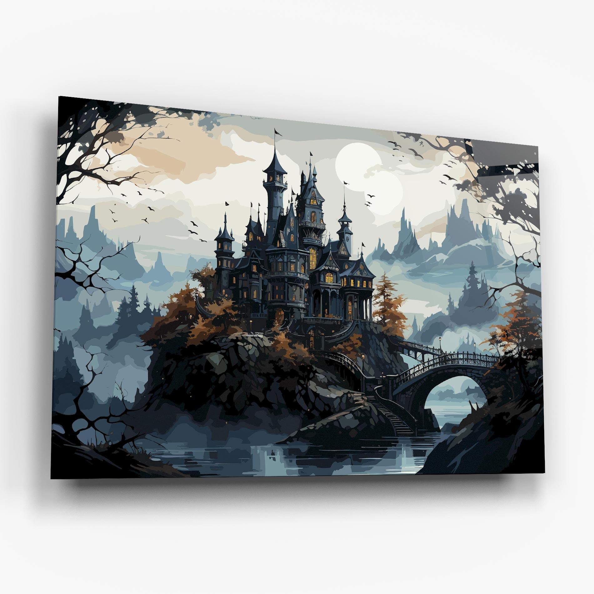 Glasbild Grey Big Castle mockup 6