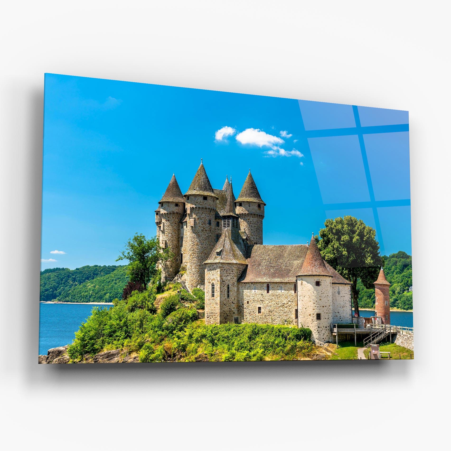 Glasbild Medieval Castle France mockup 6