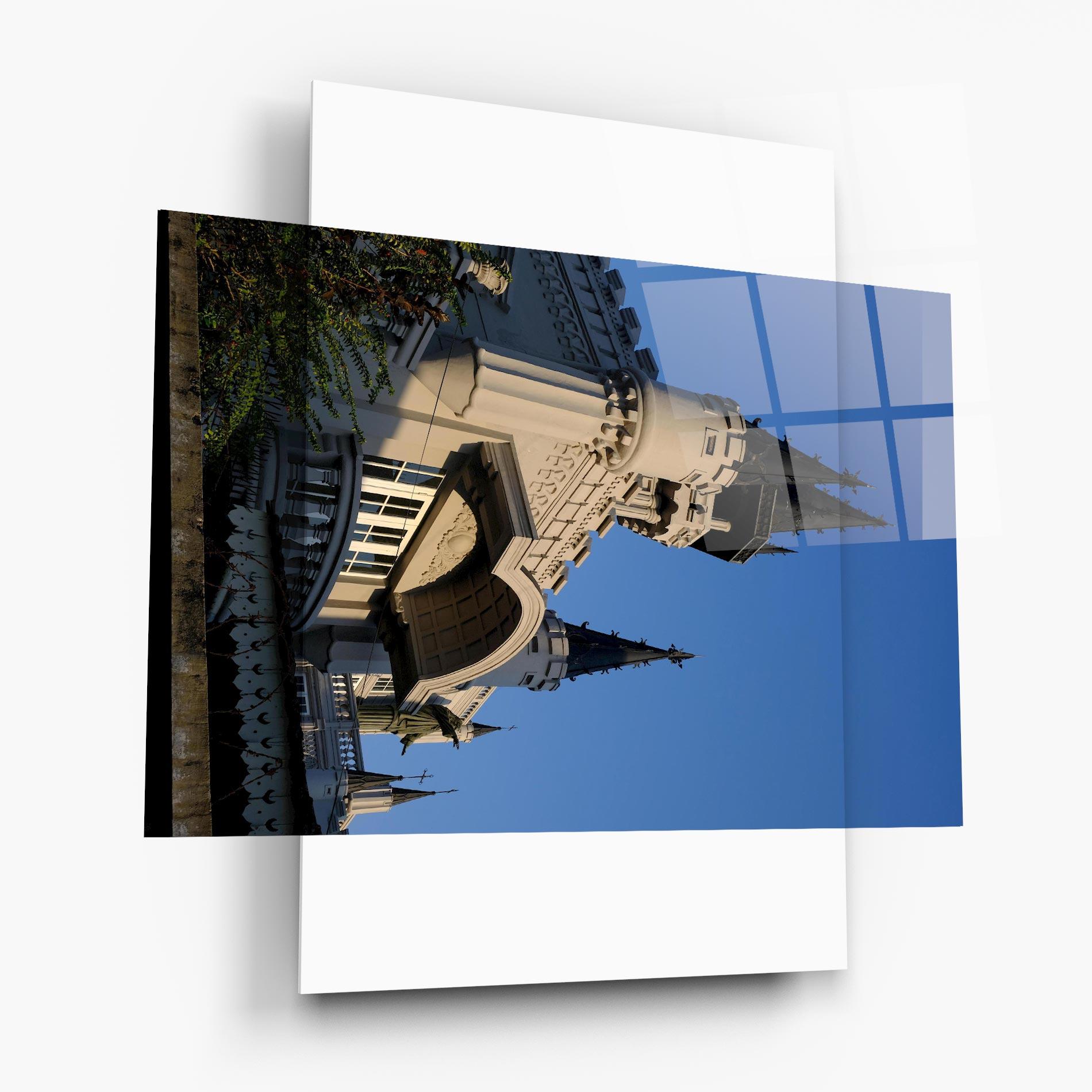 Glasbild Castle Blue mockup 6