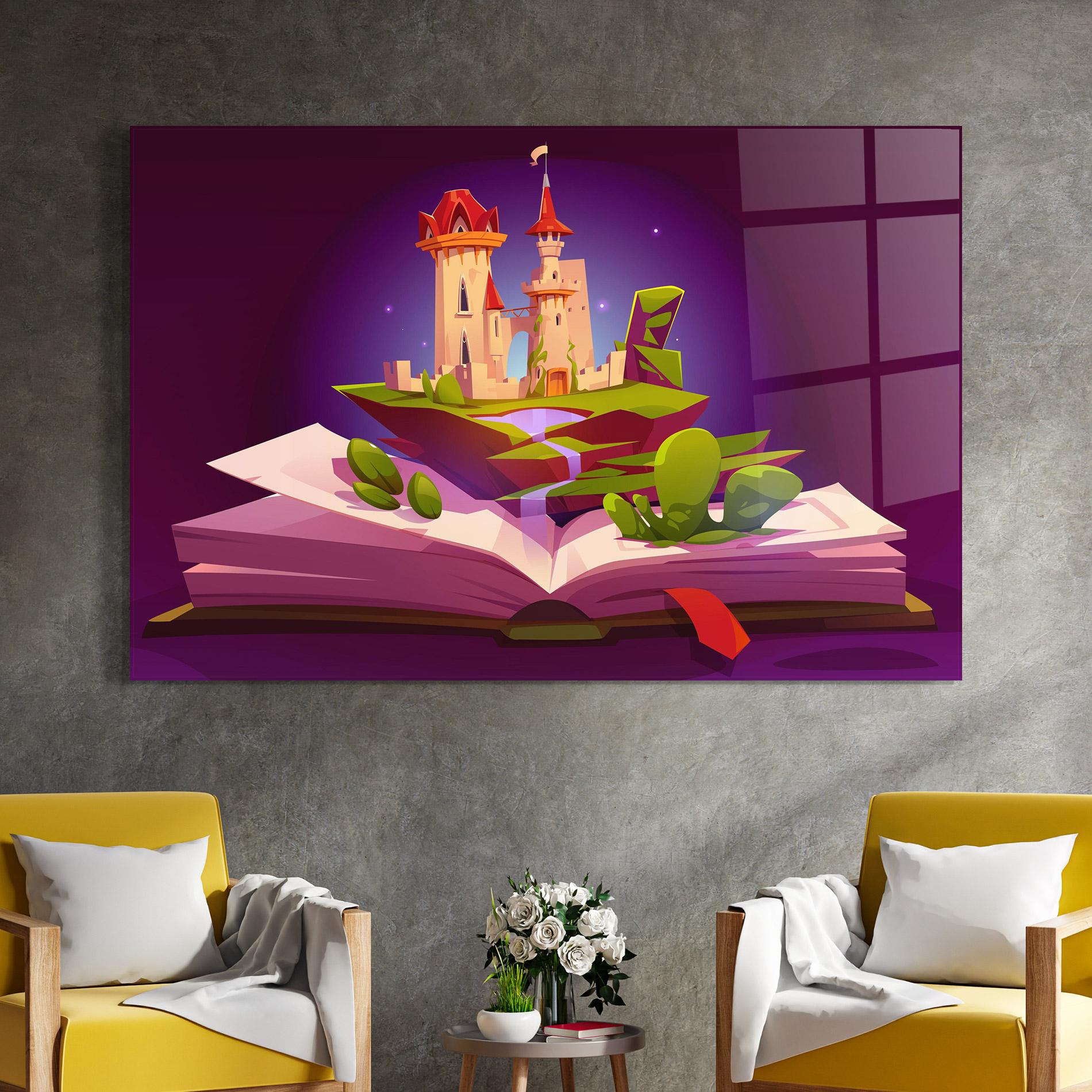 Glasbild Book Castle mockup 4