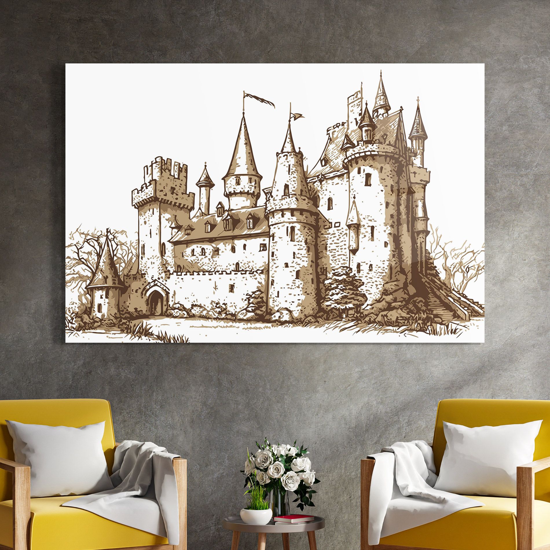 Brown Line Castle mockup 4