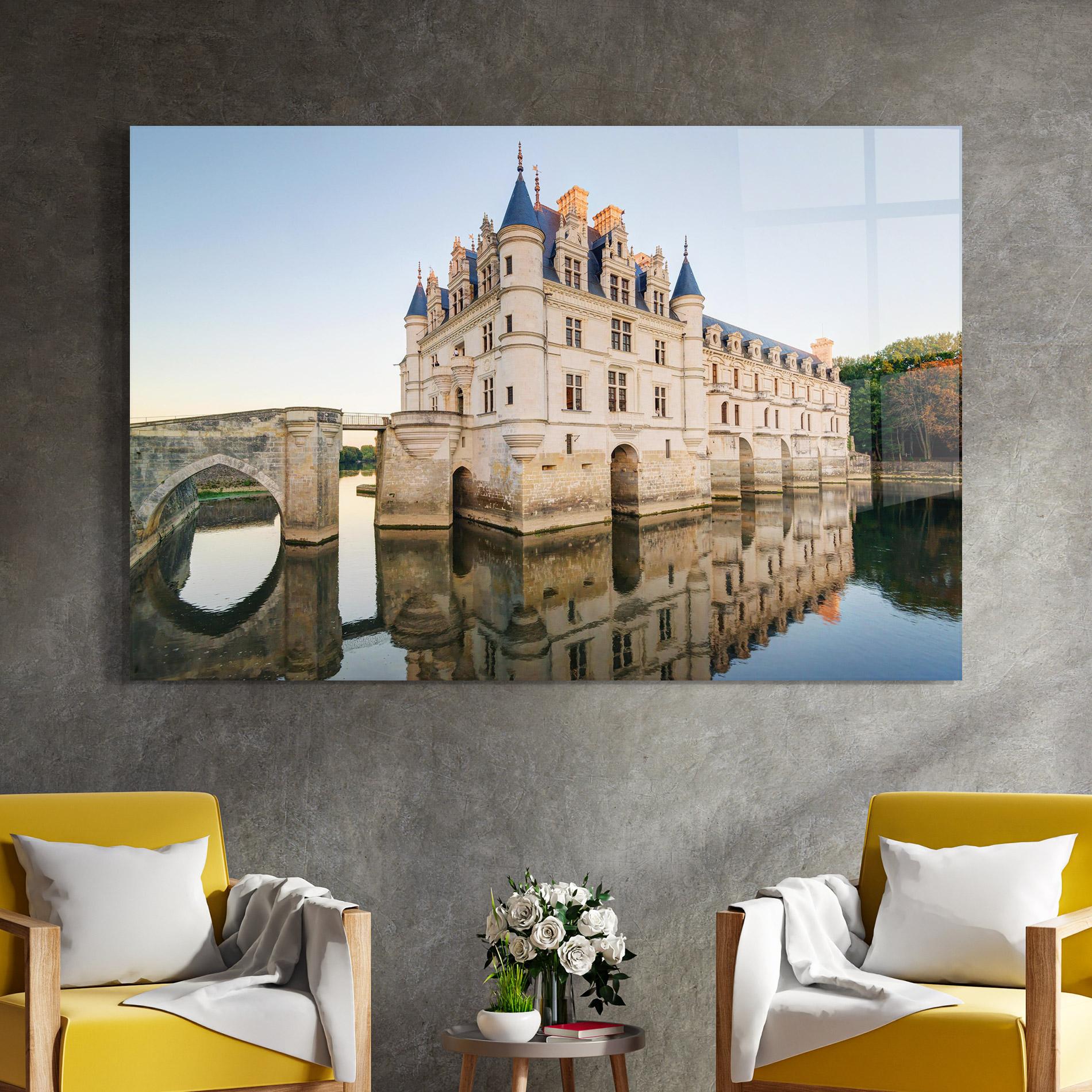 Glasbild Chateau France mockup 4