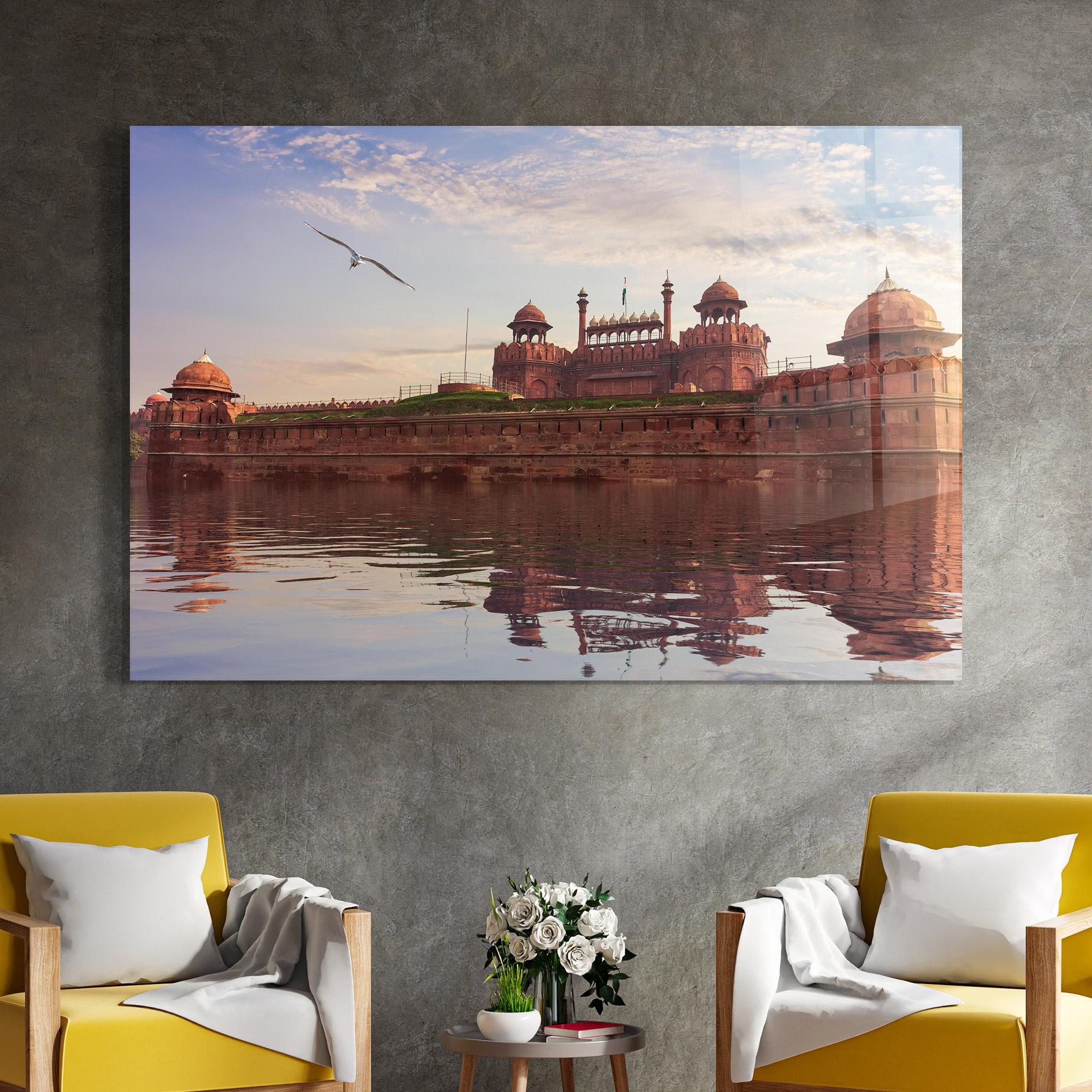 Glasbild Delhi India mockup 4