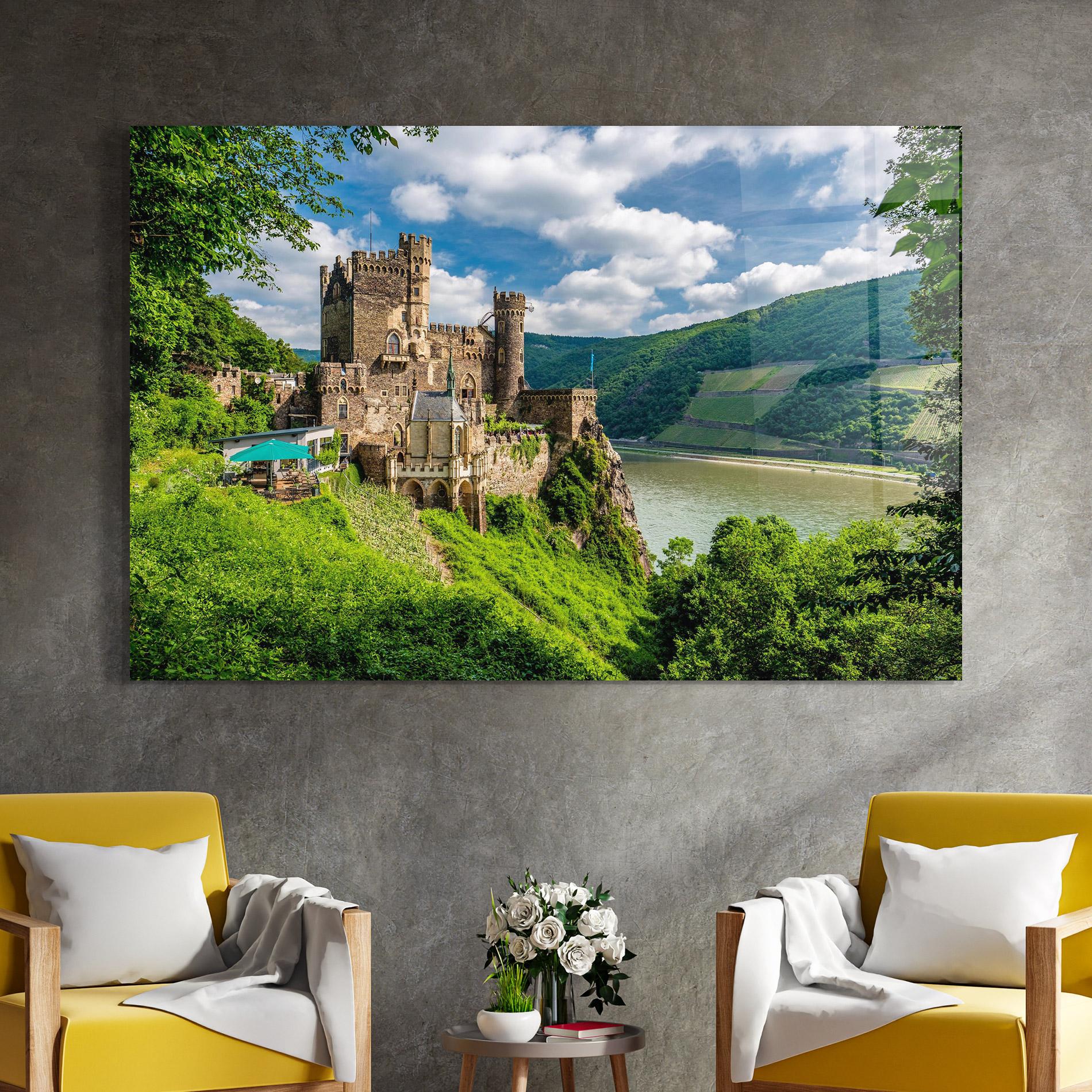 Glasbild Rheinstein Castle Germany mockup 4