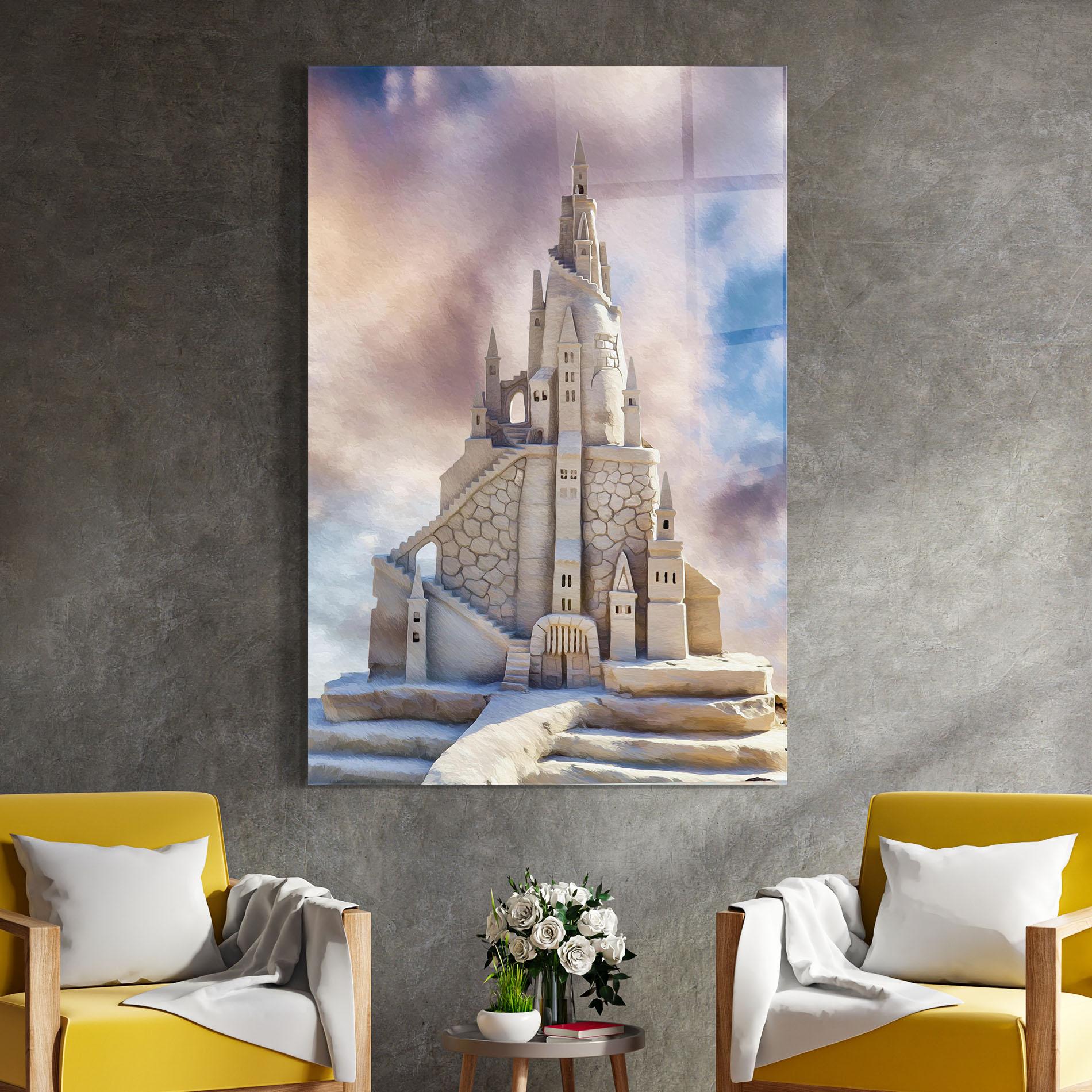 Glasbild Cream Castle mockup 4