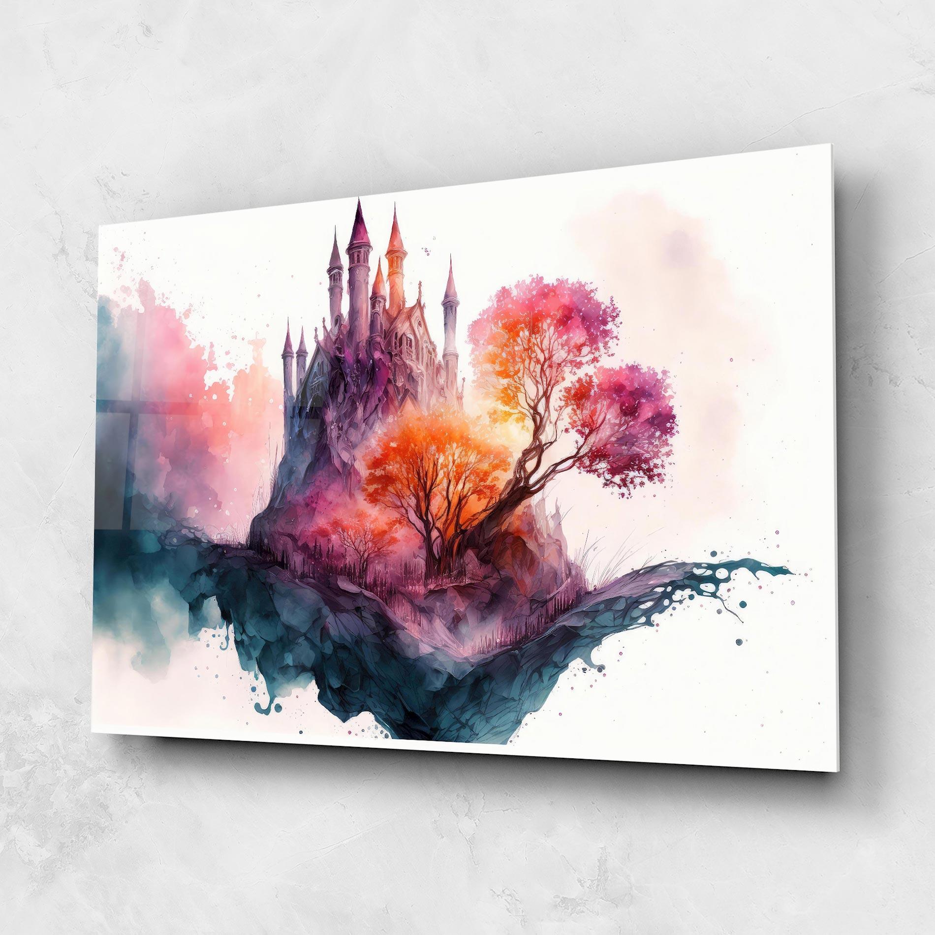 Glasbild Colorful Castle mockup 1