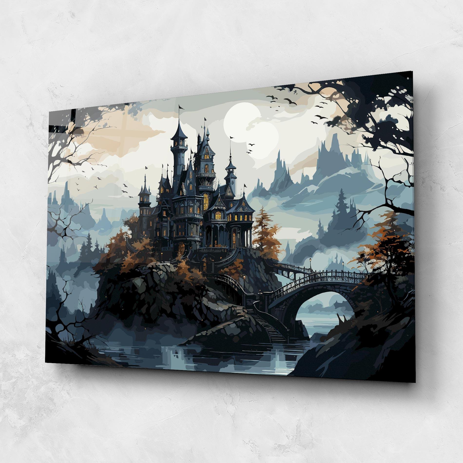 Glasbild Grey Big Castle mockup 1