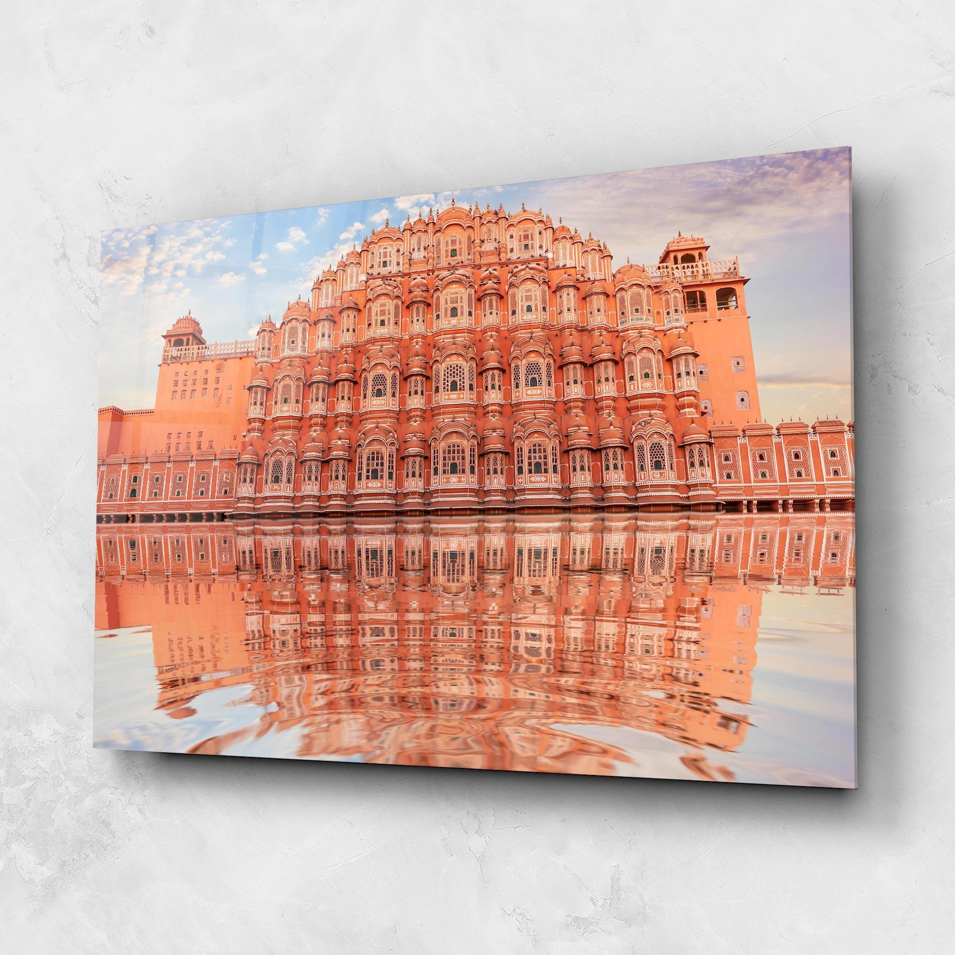 Glasbild Hawa Mahal India mockup 1