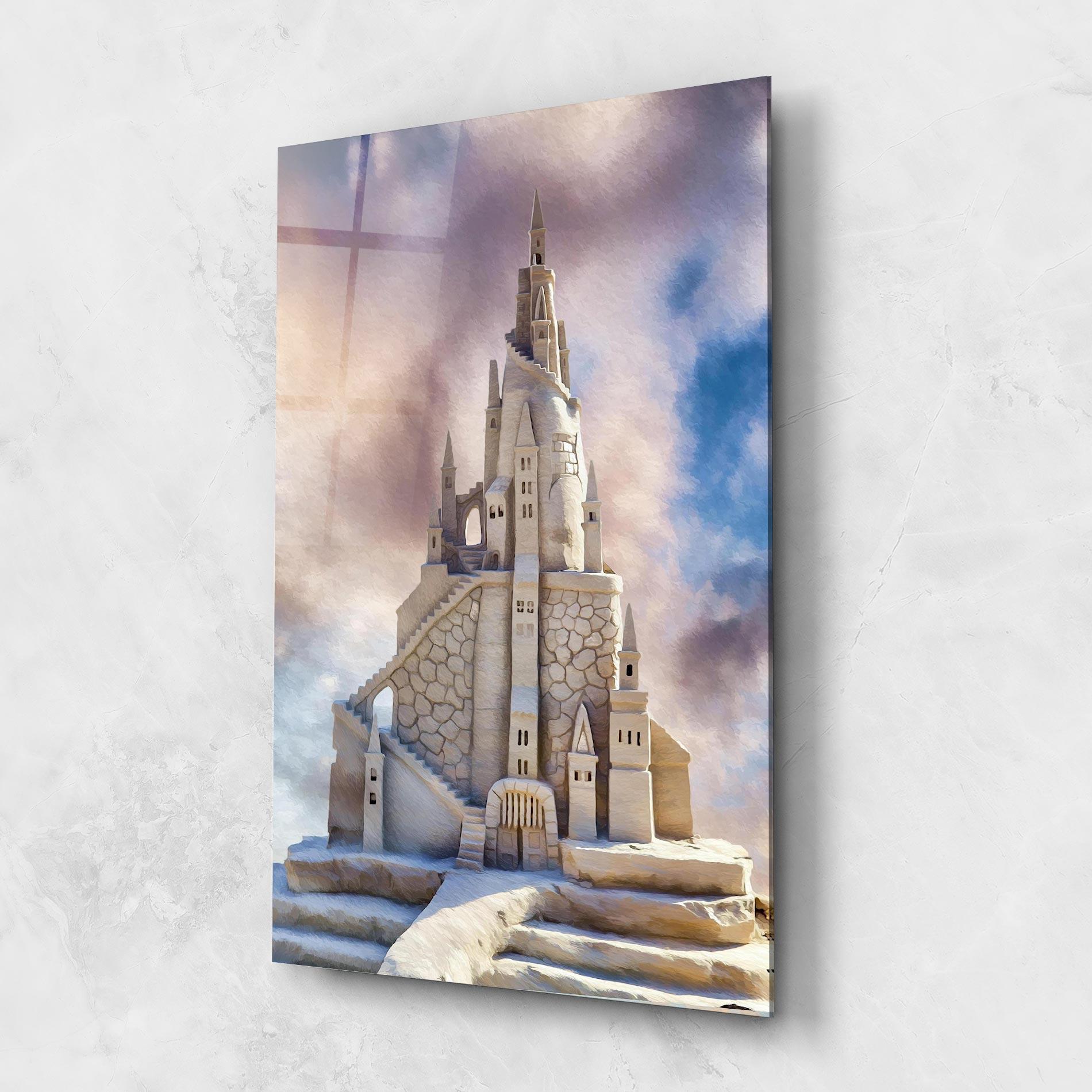 Glasbild Cream Castle mockup 1