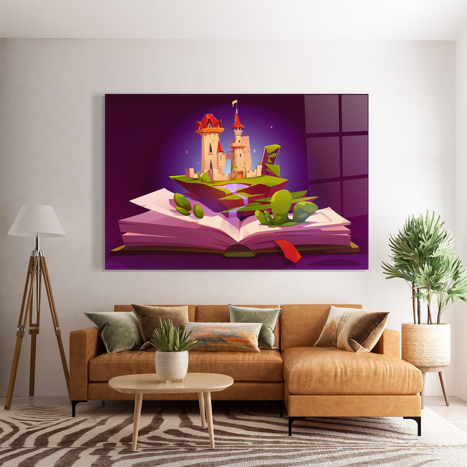 Glasbild Book Castle mockup 7