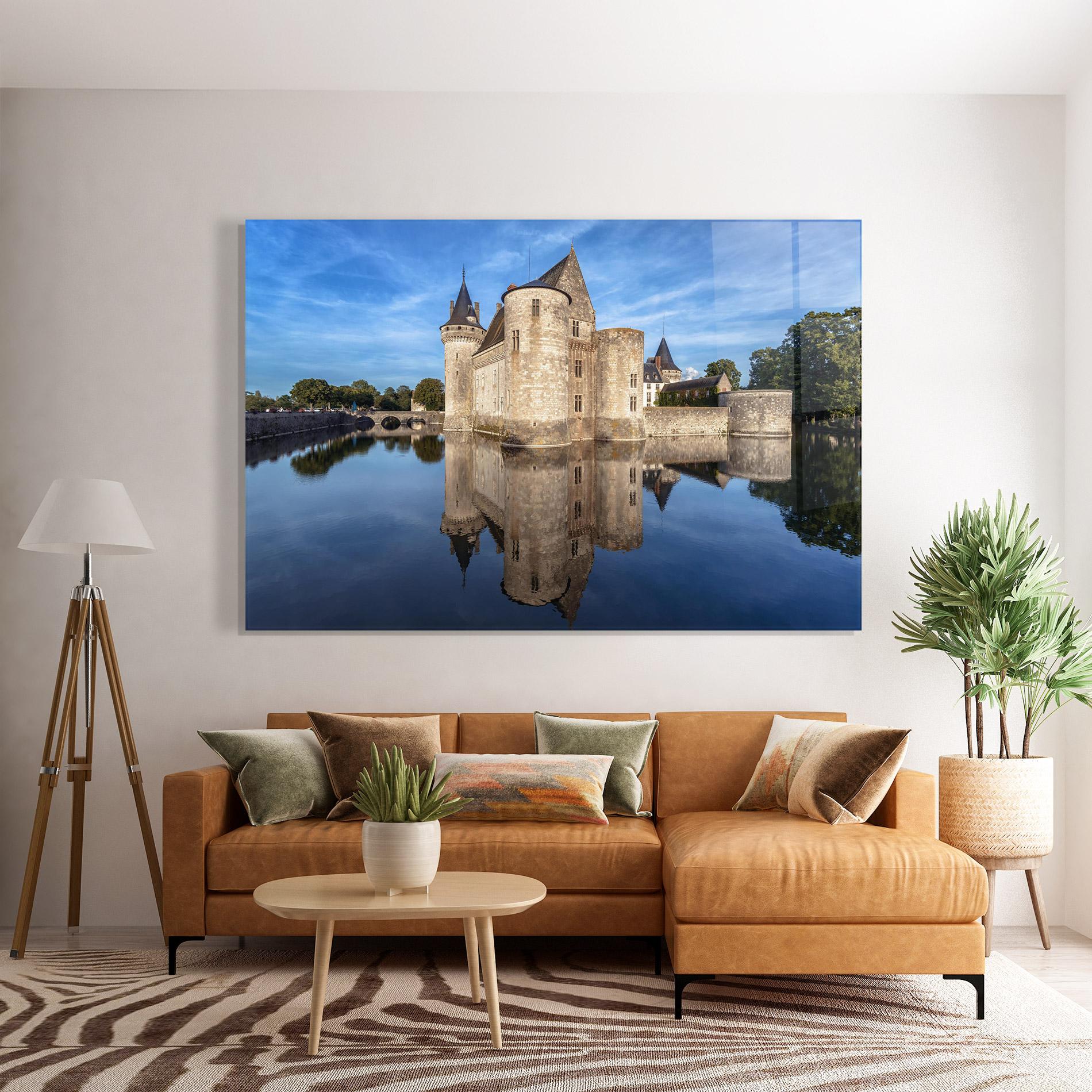 Glasbild Castle Chateau De Sullysurloire mockup 7