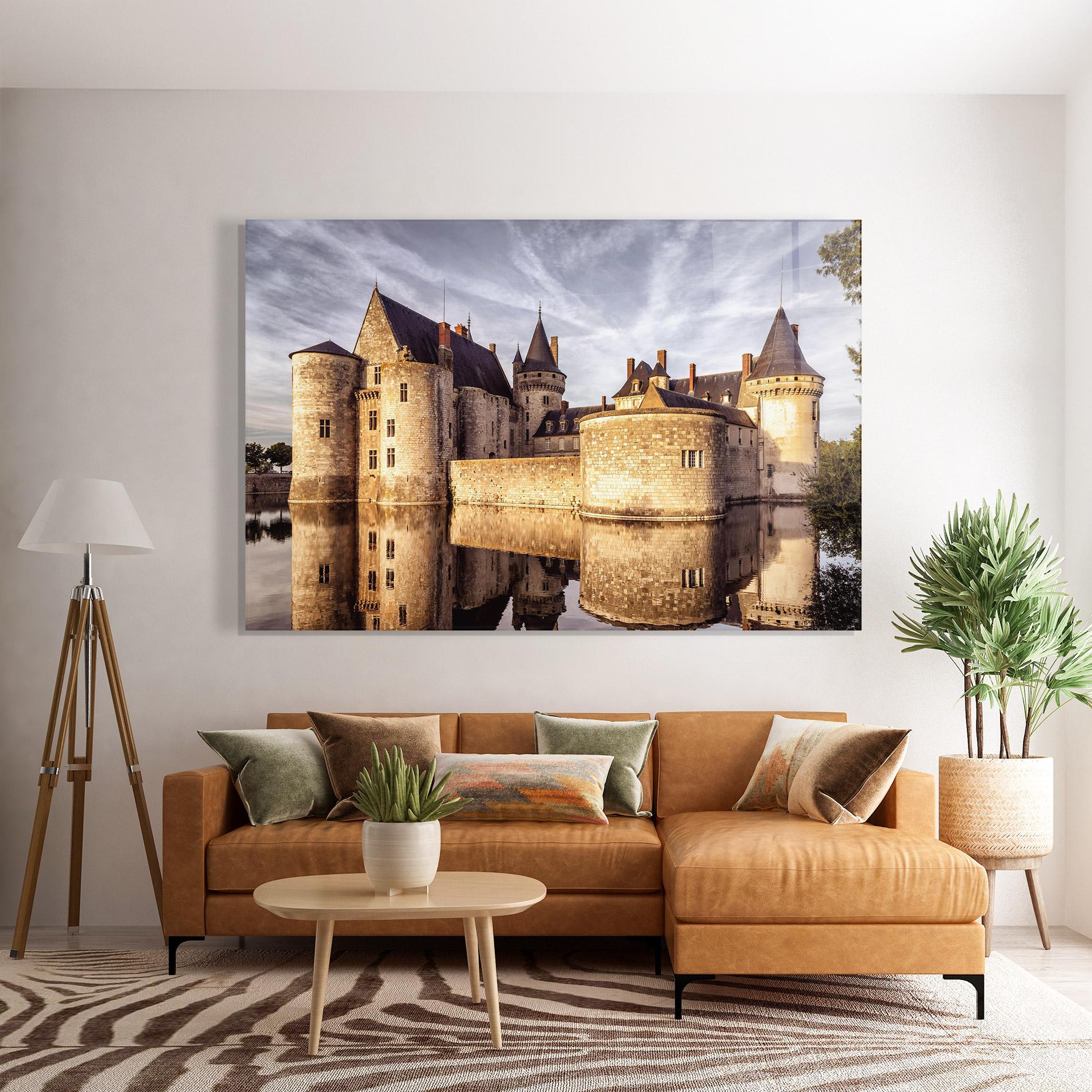 Glasbild Chateau Castle mockup 7