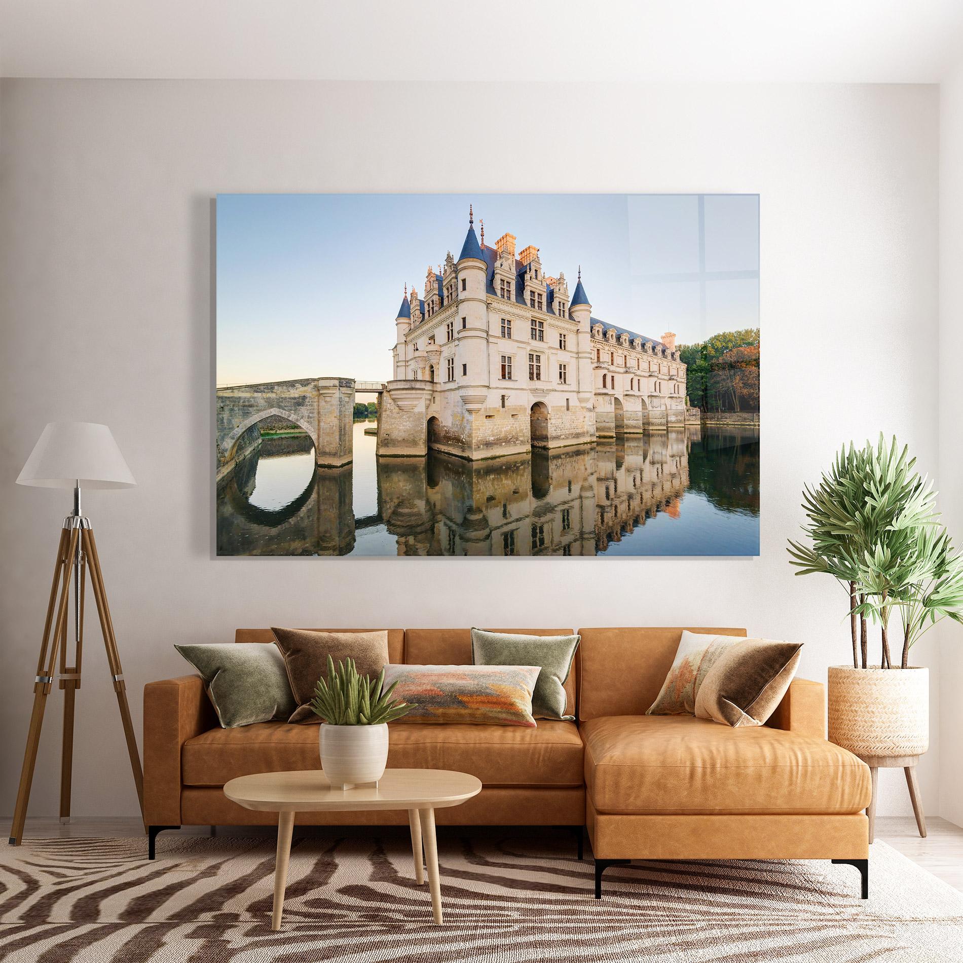 Glasbild Chateau France mockup 7