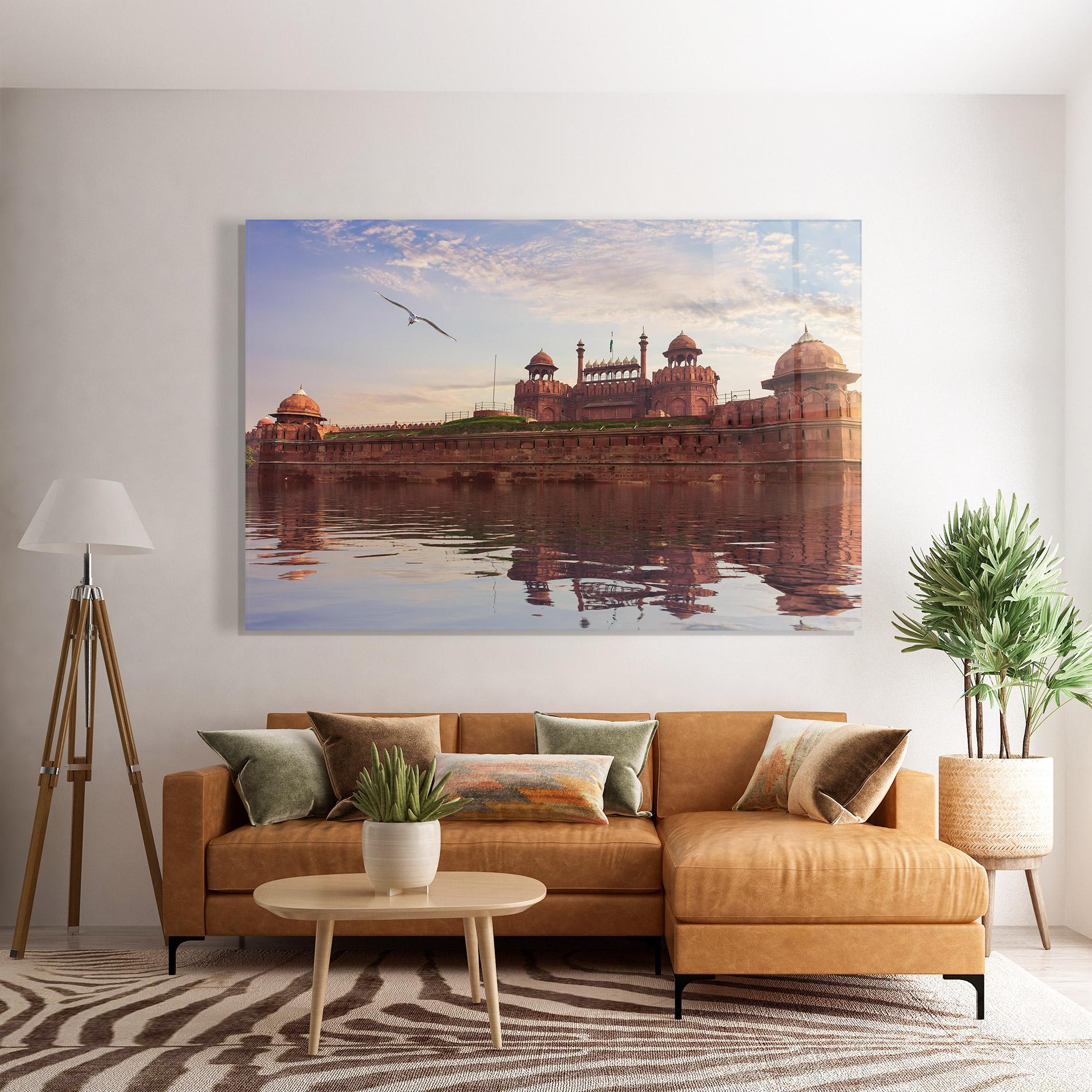 Glasbild Delhi India mockup 7