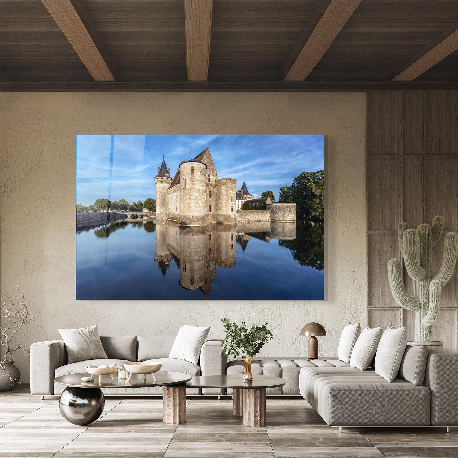 Glasbild Castle Chateau De Sullysurloire mockup 8