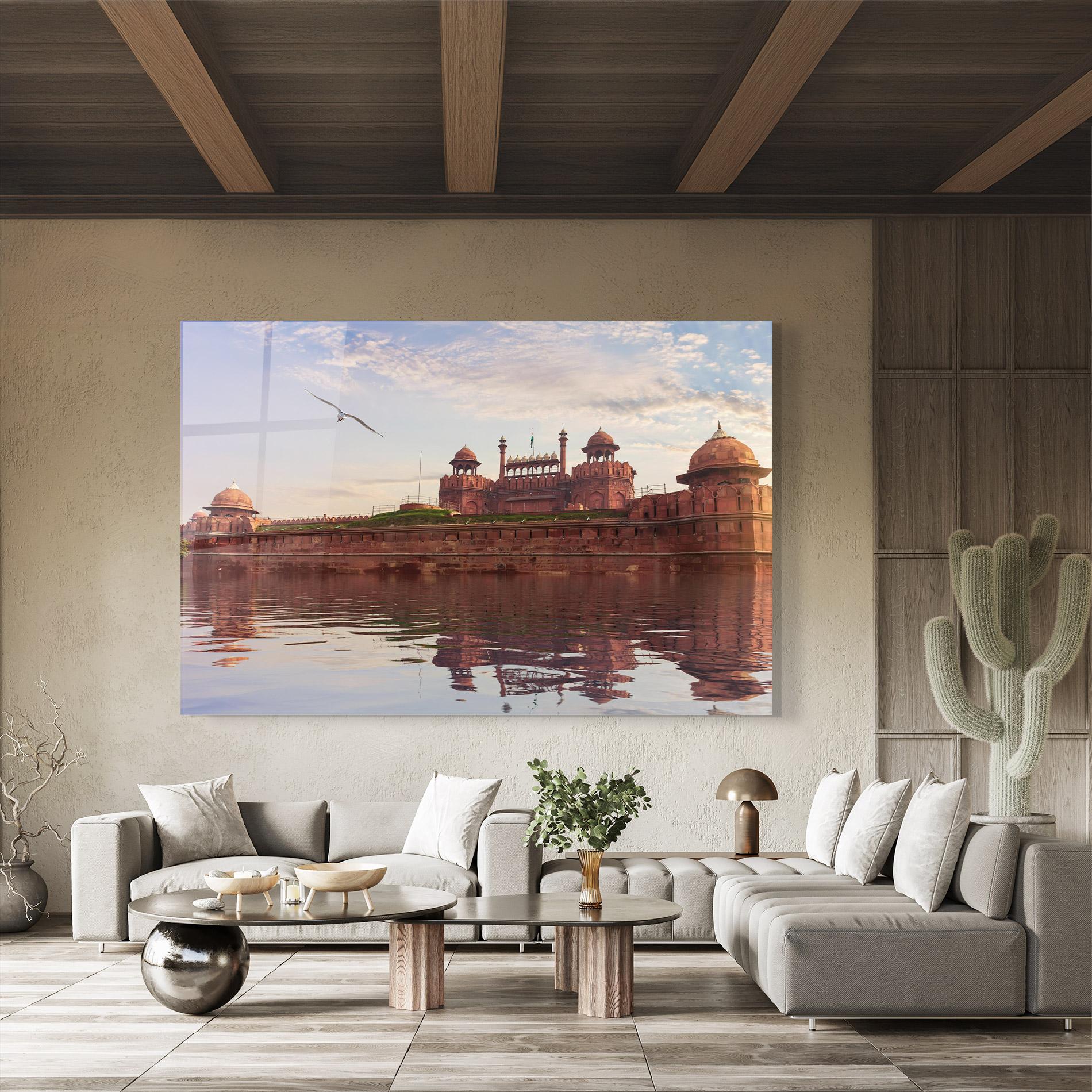 Glasbild Delhi India mockup 8