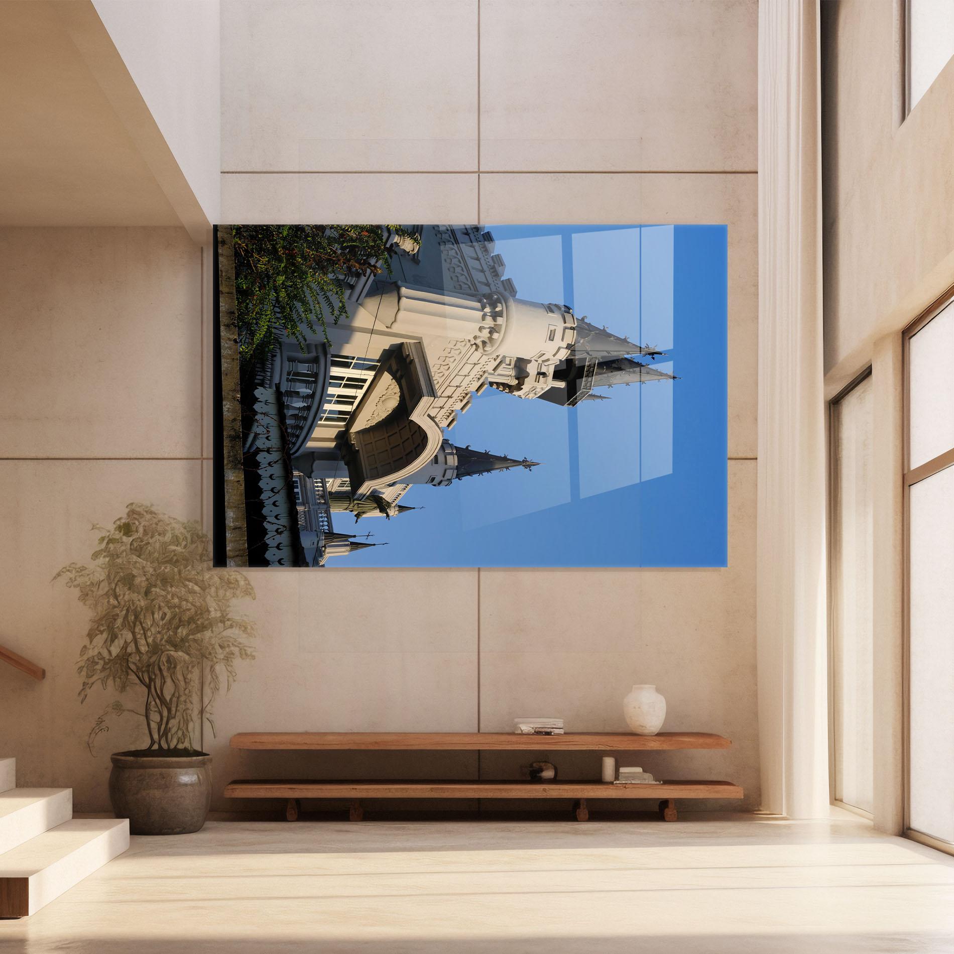 Glasbild Castle Blue mockup 8