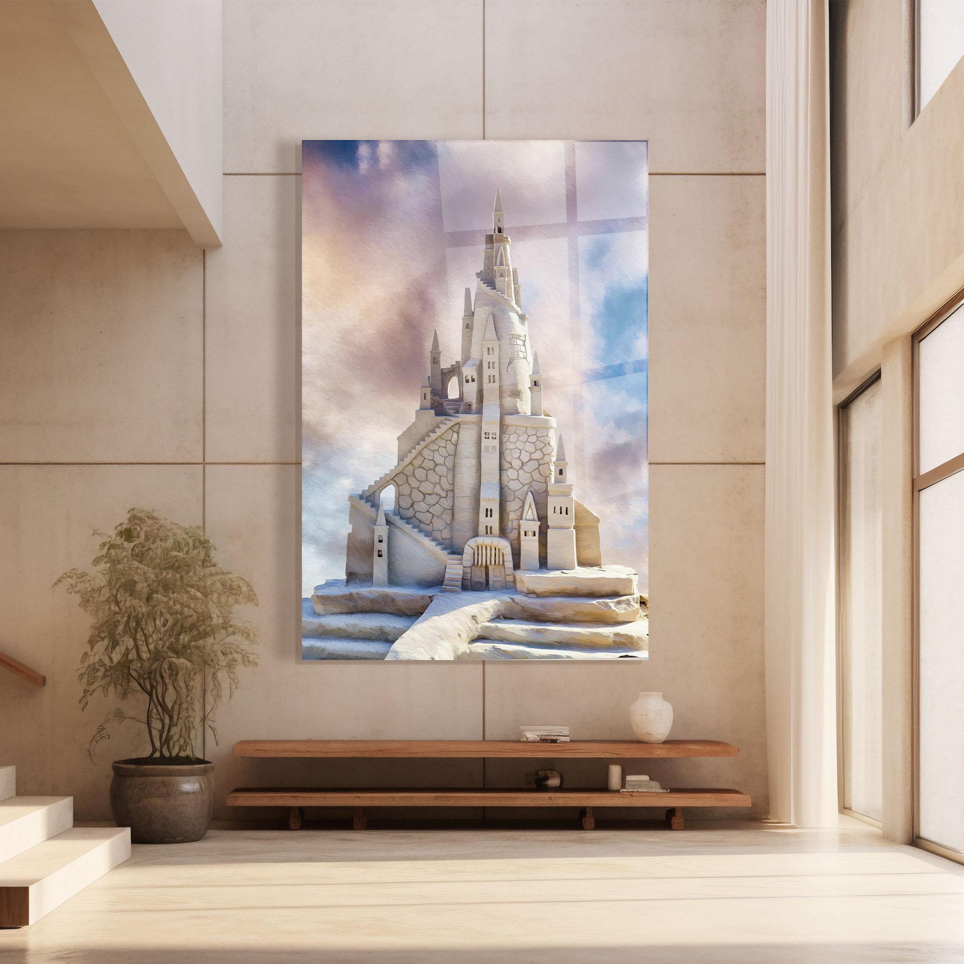 Glasbild Cream Castle mockup 8