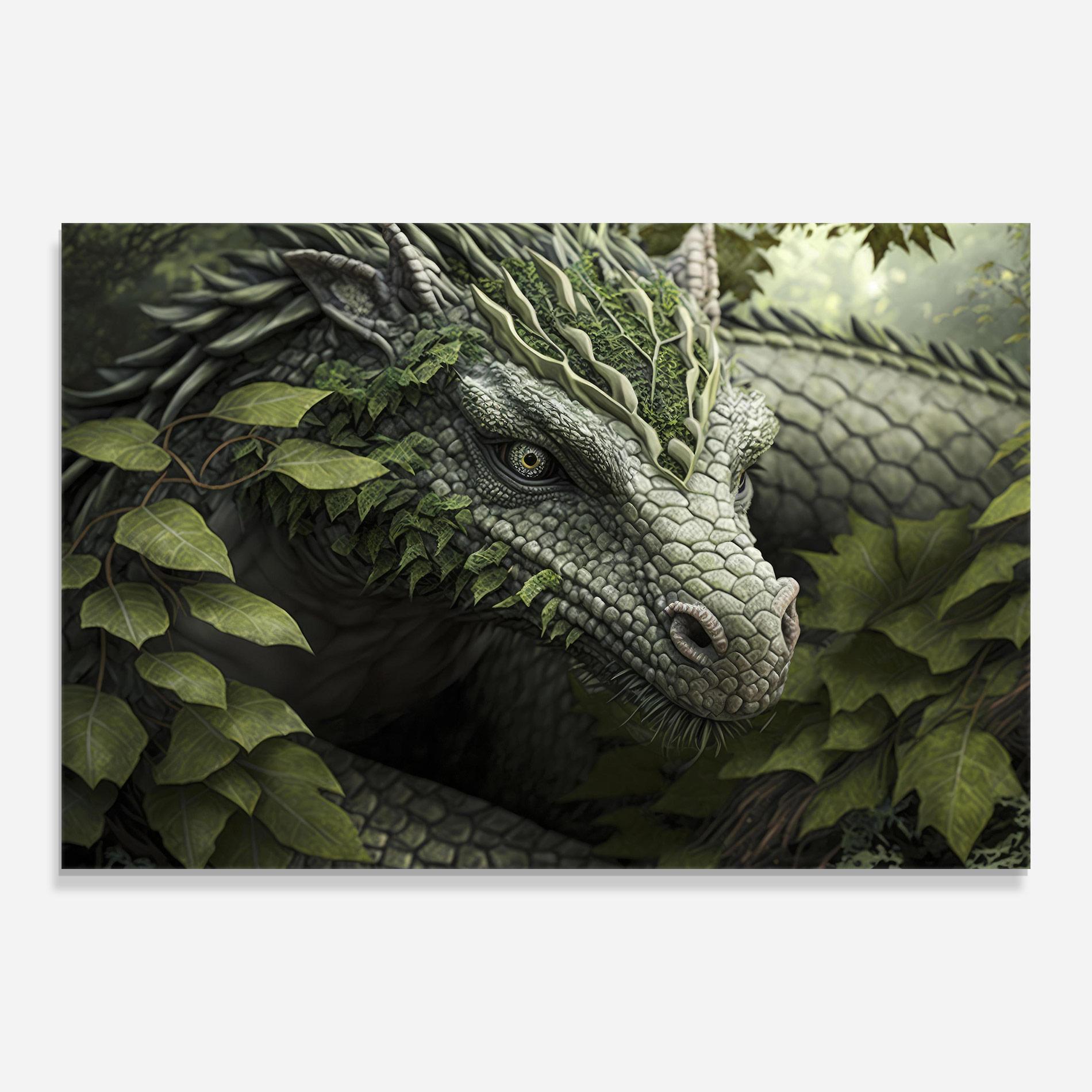 Glasbild Ancient Forest Dragon mockup 0