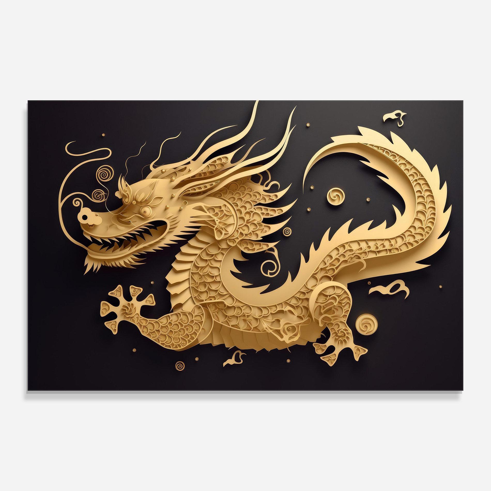 Glasbild Dragon Zodiac Sign mockup 0