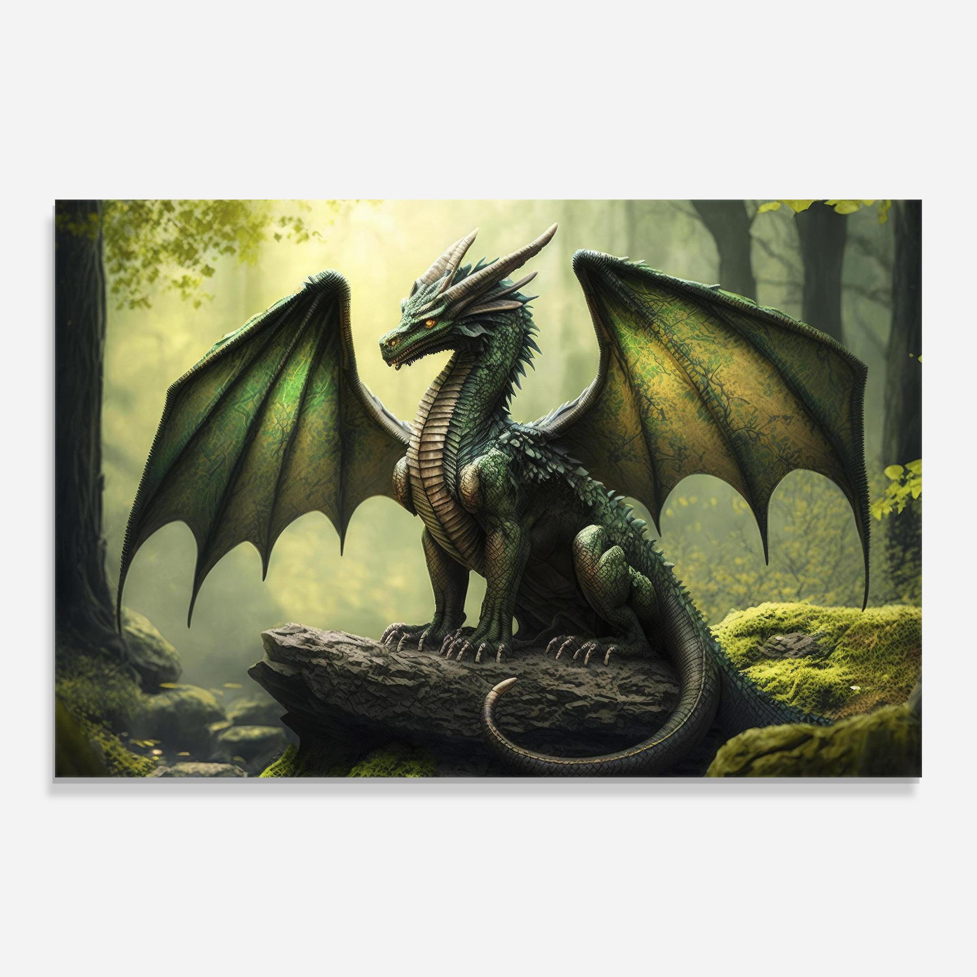 Glasbild Green Dragon mockup 0