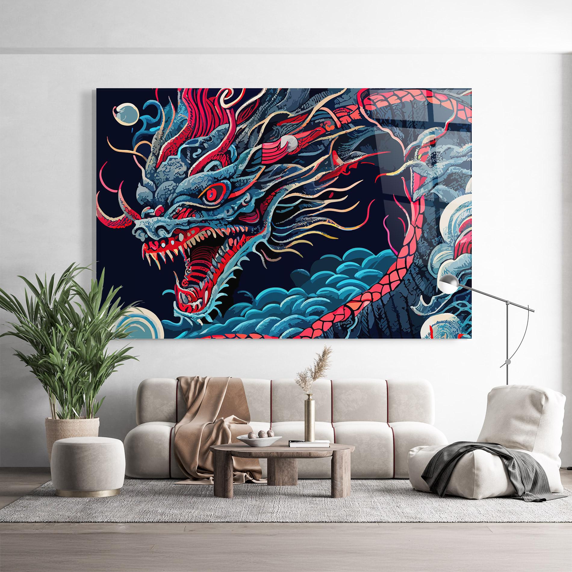 Glasbild Cloud Dragon mockup 9