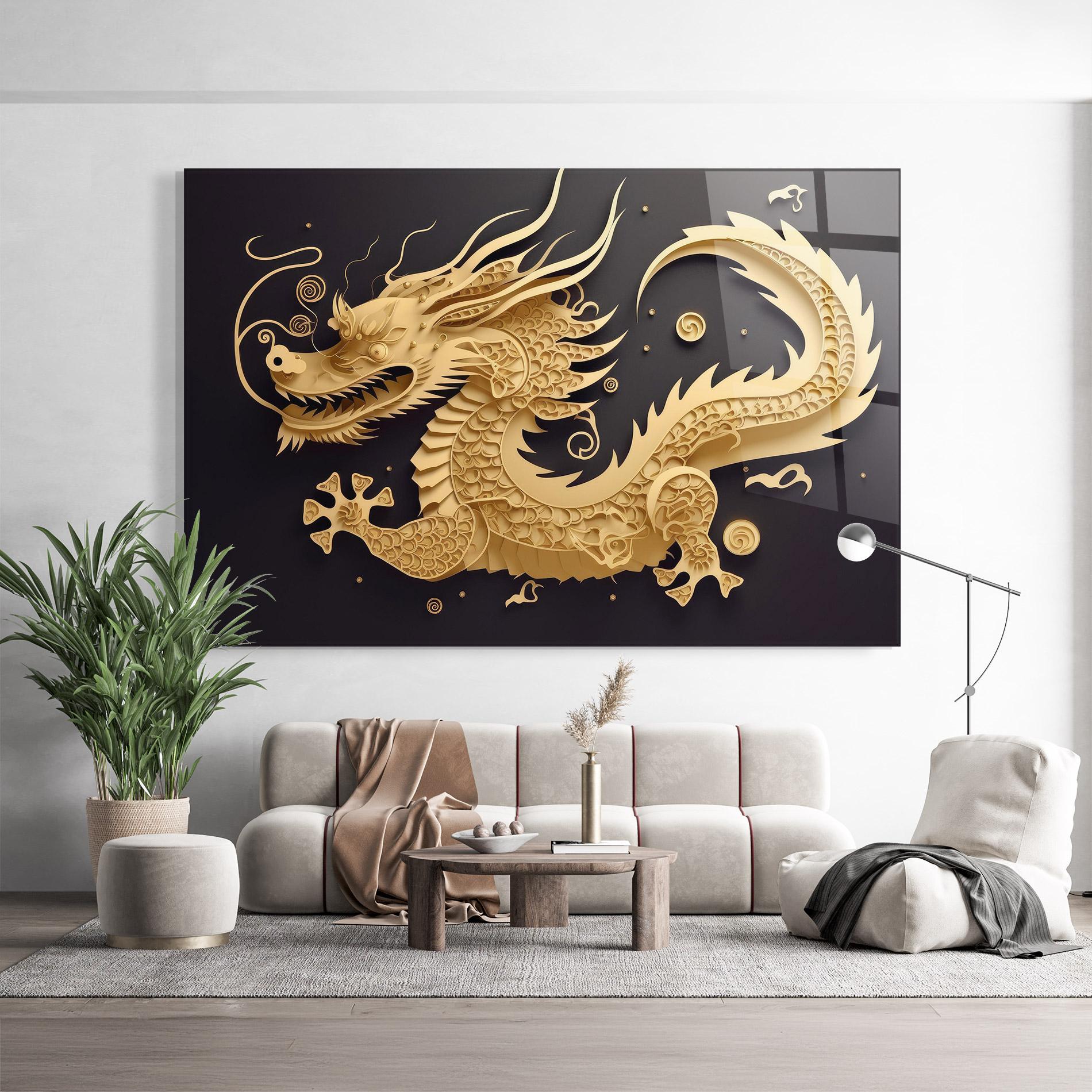 Glasbild Dragon Zodiac Sign mockup 9