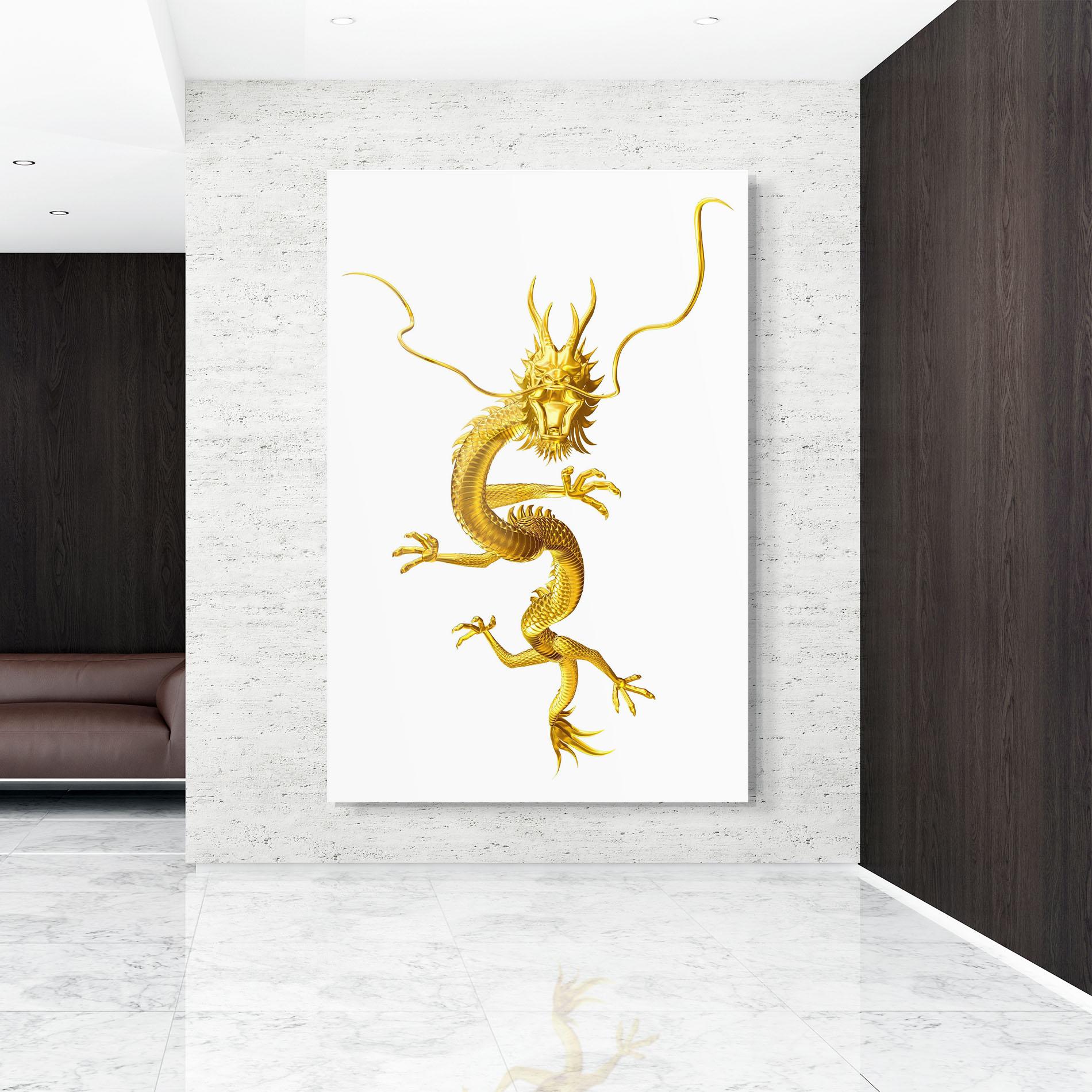 Glasbild Golden Dragon mockup 9