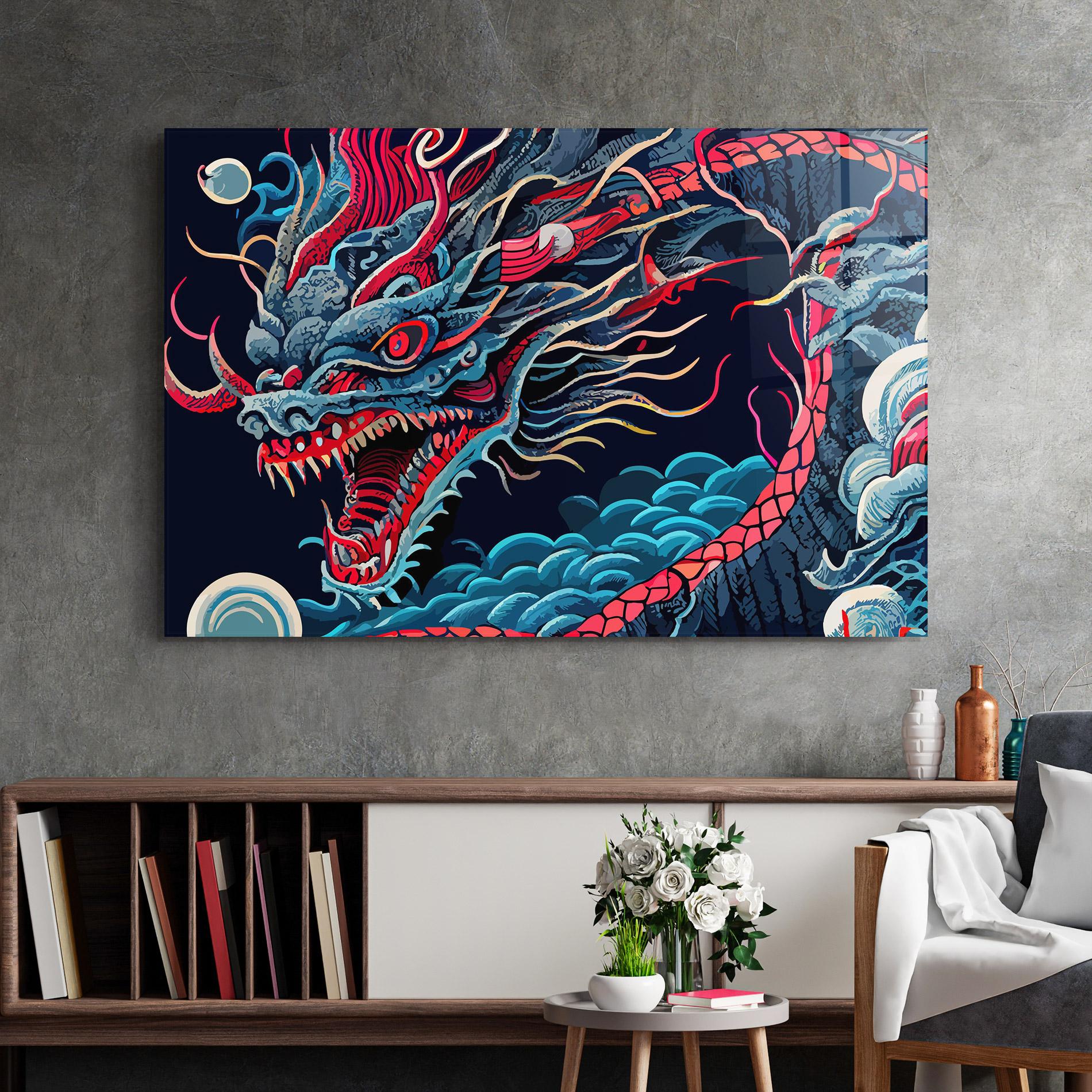 Glasbild Cloud Dragon mockup 2