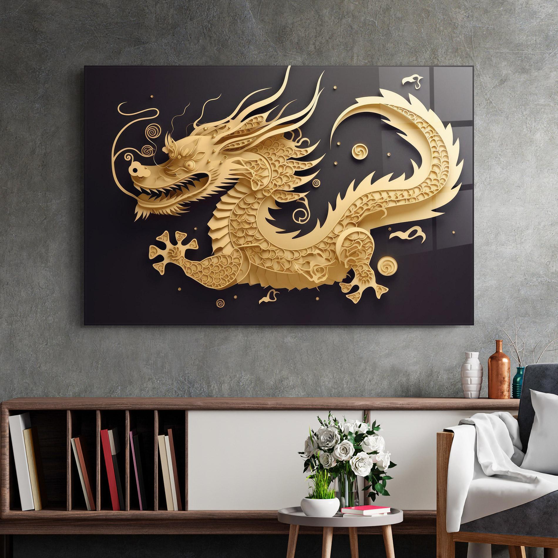 Glasbild Dragon Zodiac Sign mockup 2
