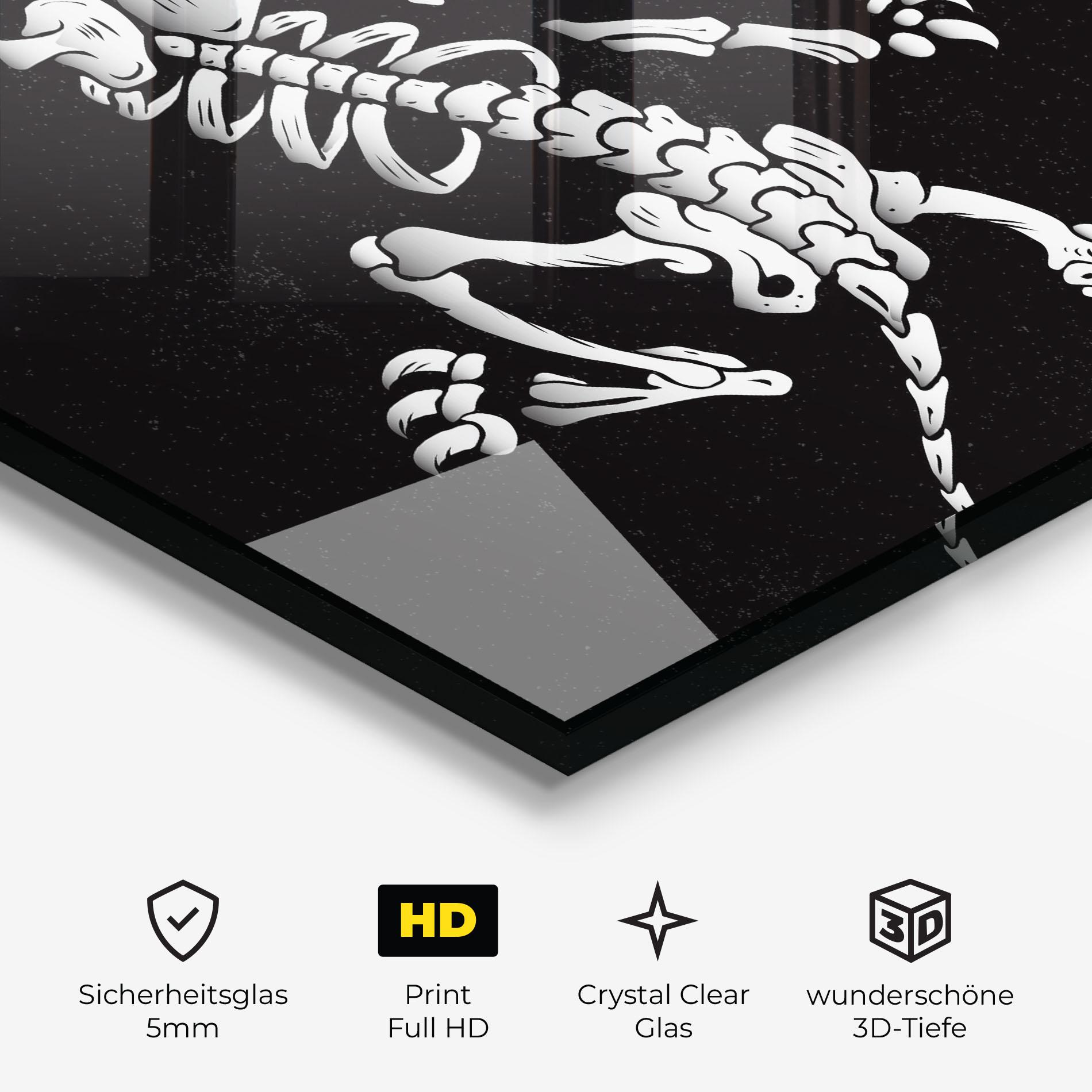 Glasbild Creature Skull mockup 3