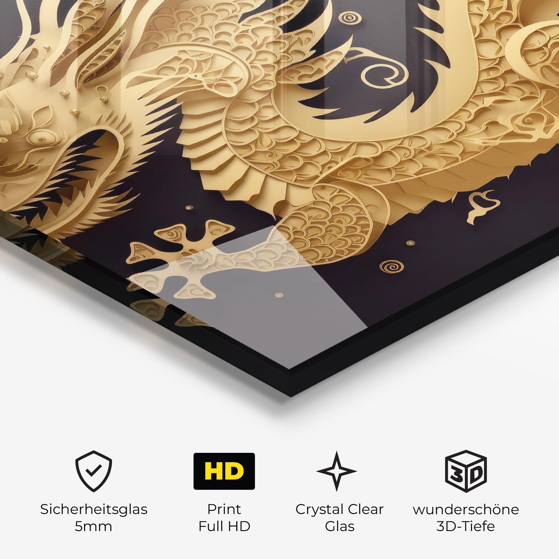 Glasbild Dragon Zodiac Sign mockup 3
