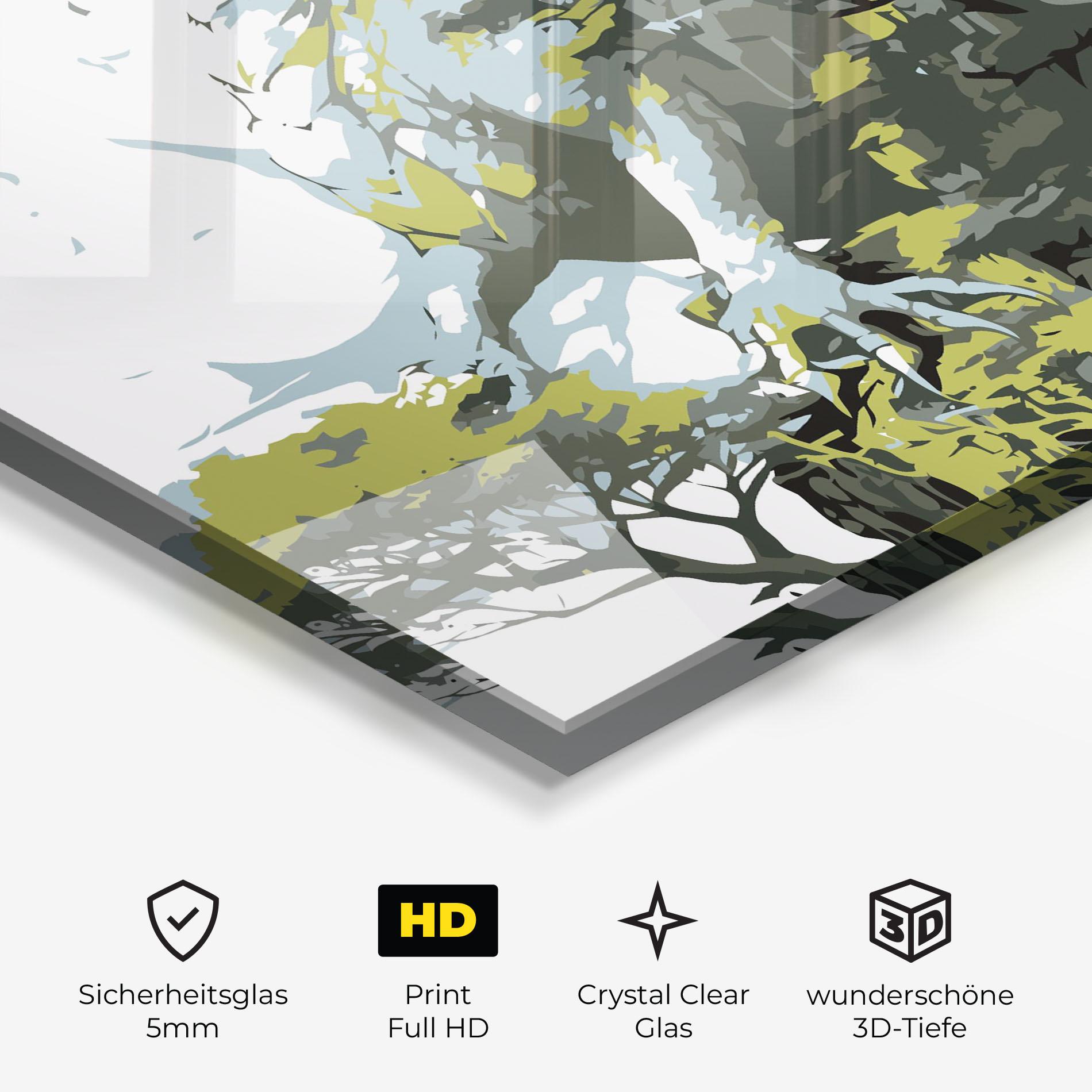 Glasbild Grey Nature Dragon mockup 3