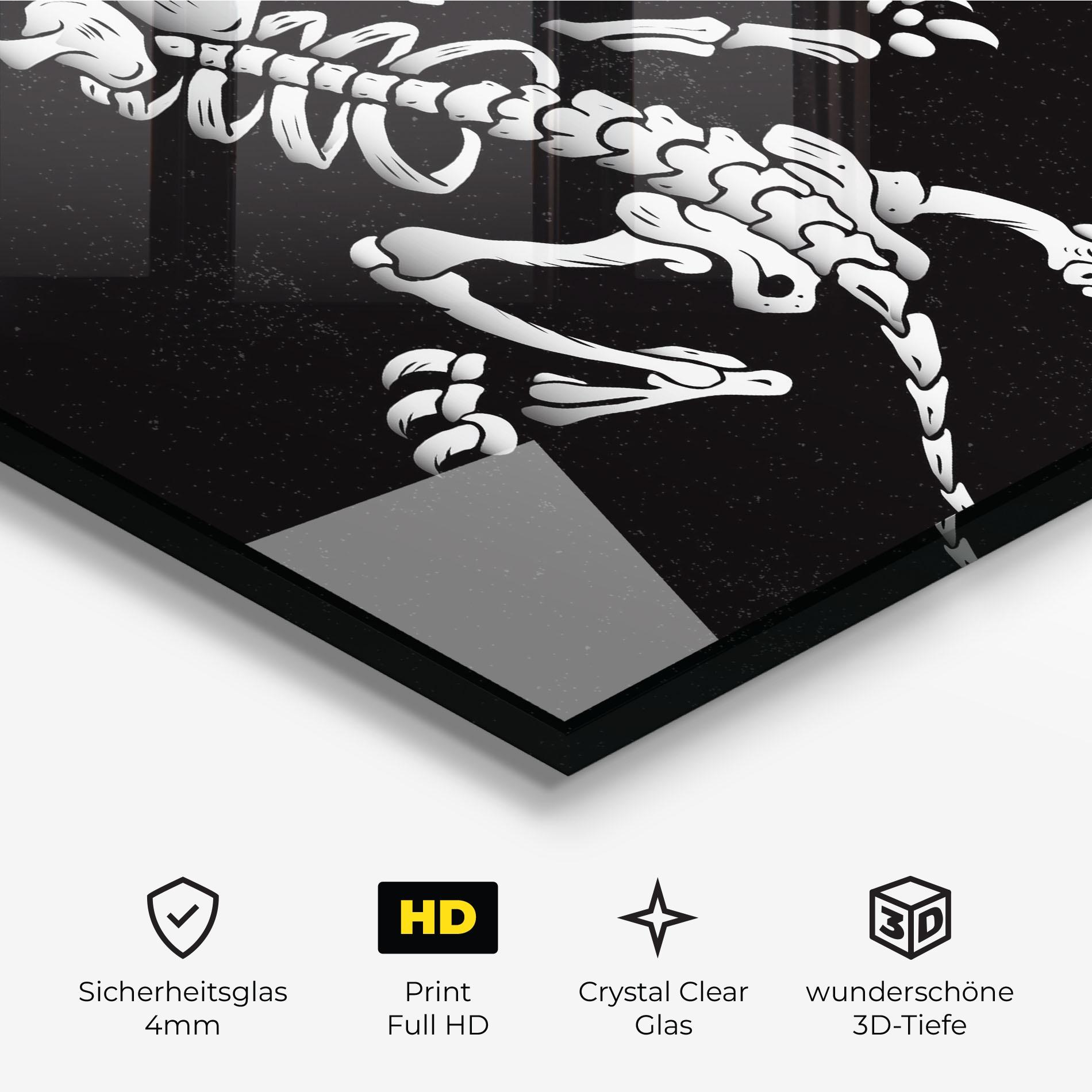 Glasbild Creature Skull mockup 3