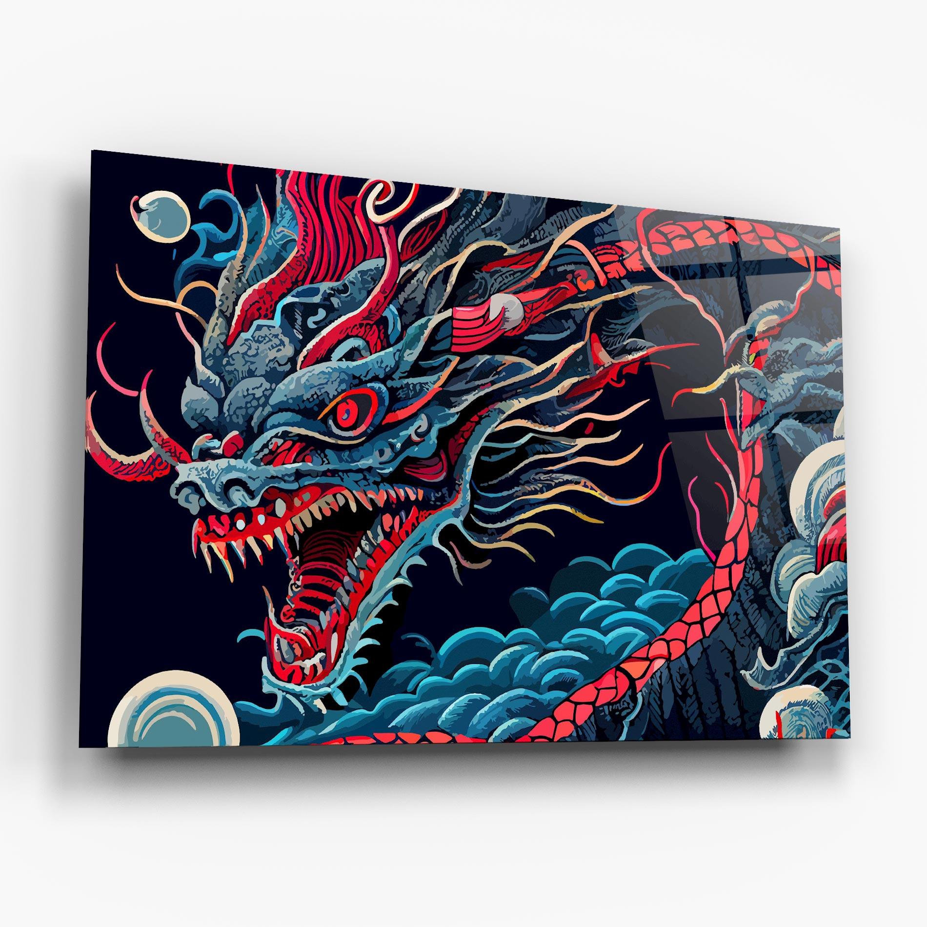 Glasbild Cloud Dragon mockup 6